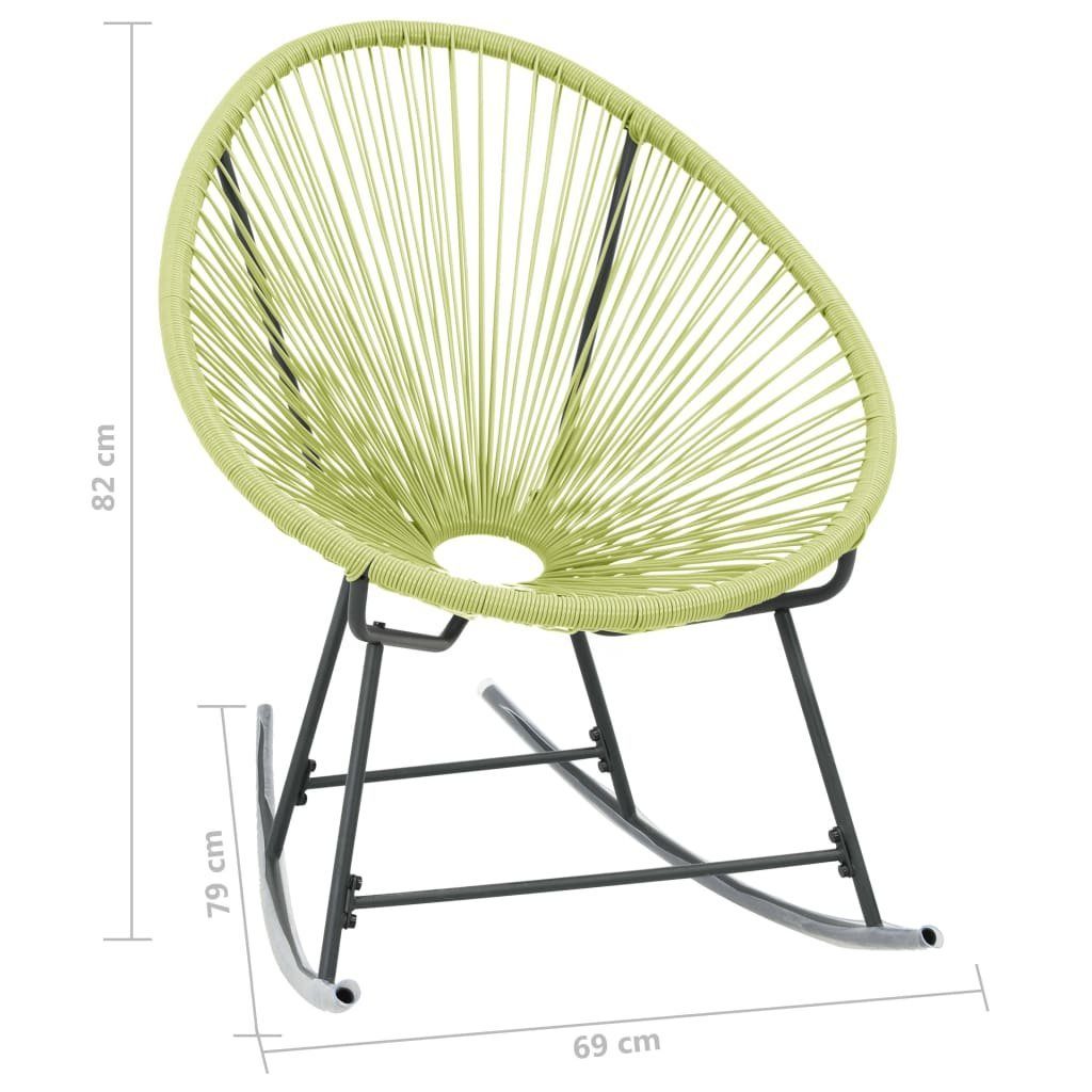 vidaXL Gartenstuhl Grün (1 Outdoor-Acapulco-Stuhl | St) Grün Poly-Rattan Grün