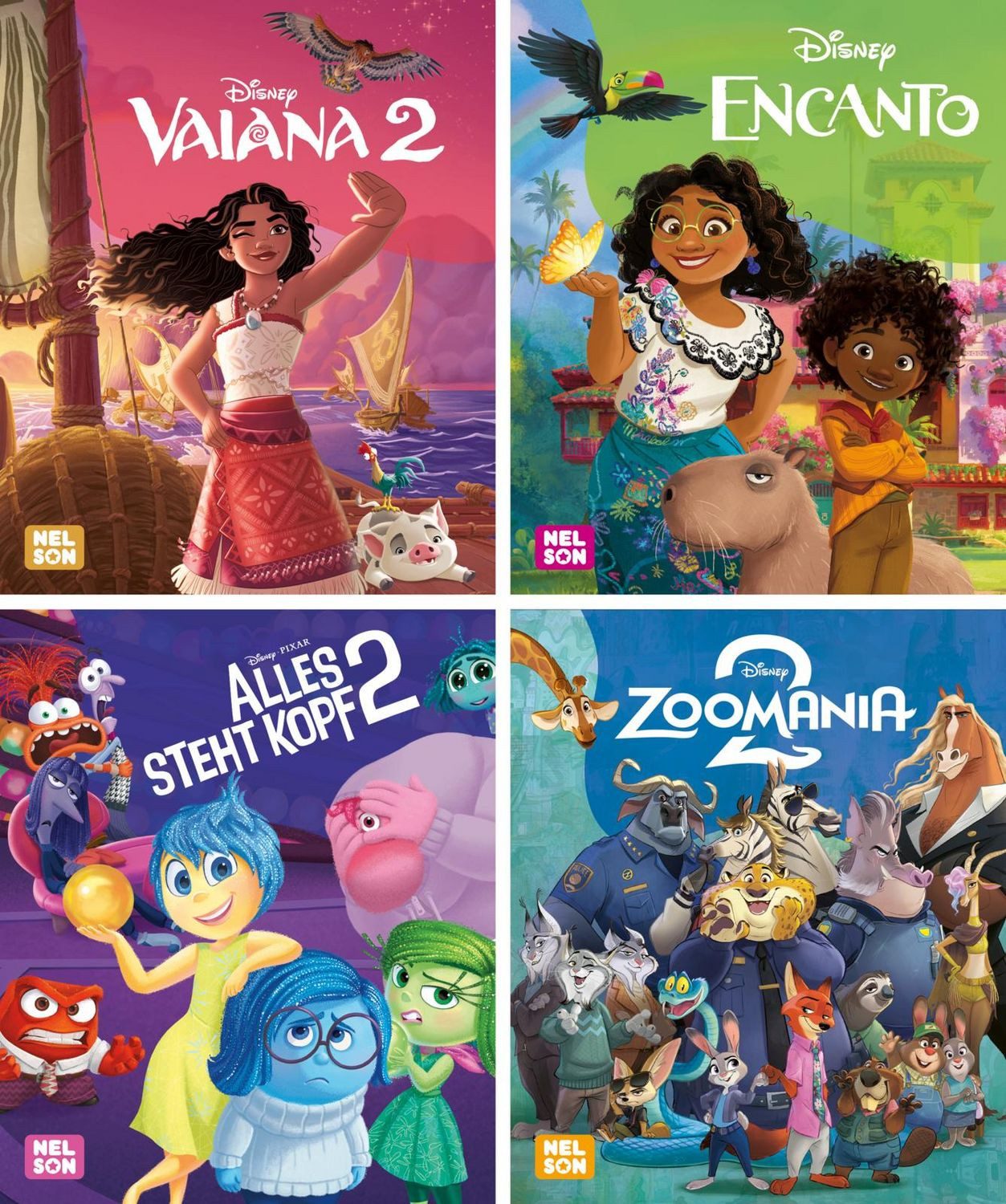Nelson Mini-Bücher: 4er Disney Mini-Bücher zum Film 1-4 / diverse