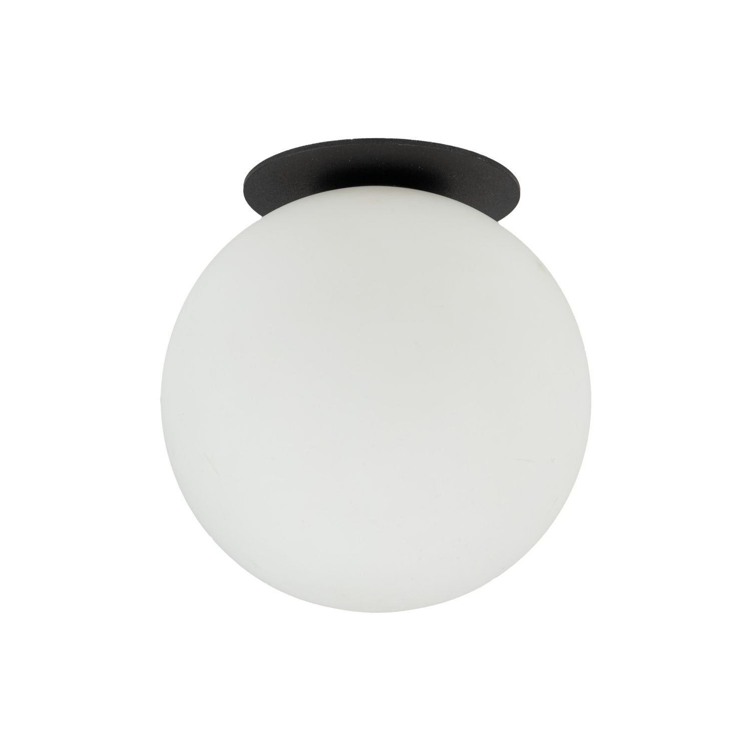 Licht-Erlebnisse Deckenleuchte THOMAS, ohne Leuchtmittel, Glas Metall rund D: 10 cm Schwarz Weiß G9 Kugel Schirm Modern