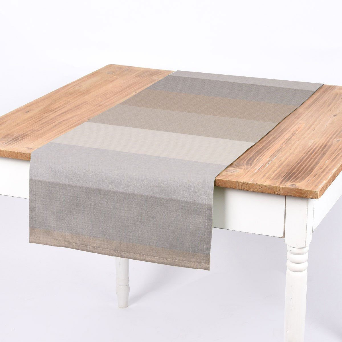 SCHÖNER LEBEN. Tischläufer SCHÖNER LEBEN. Tischläufer Streifen 9,5cm creme günstig online kaufen