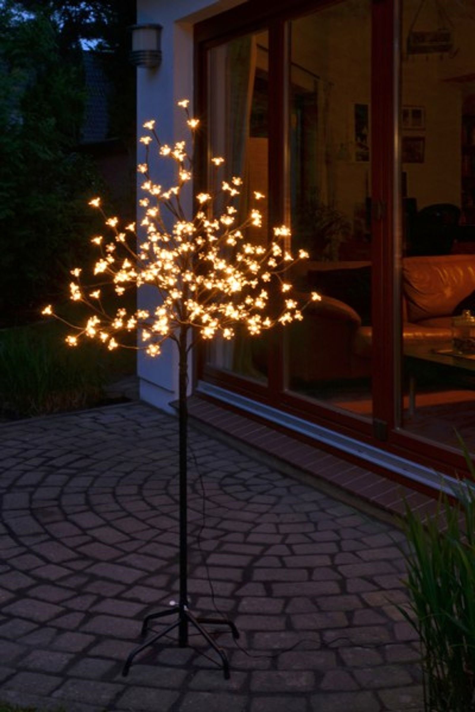 Kunstbaum Kirschblütenbaum, 180 LED Lichterbaum, Gravidus günstig online kaufen