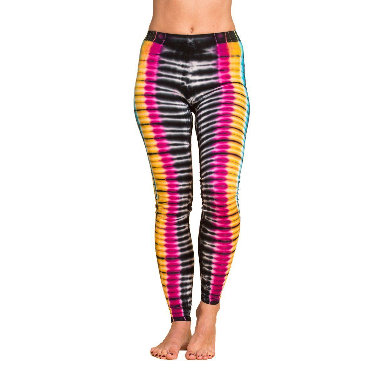 Leggings natürlicher Leggings 'Zebra' Yogaleggings Goa Legging Unikat PANASIAM Viskose N009 Batik lange aus Look Sportleggings Hose Leggings im Batik color-squeeze Sporthose