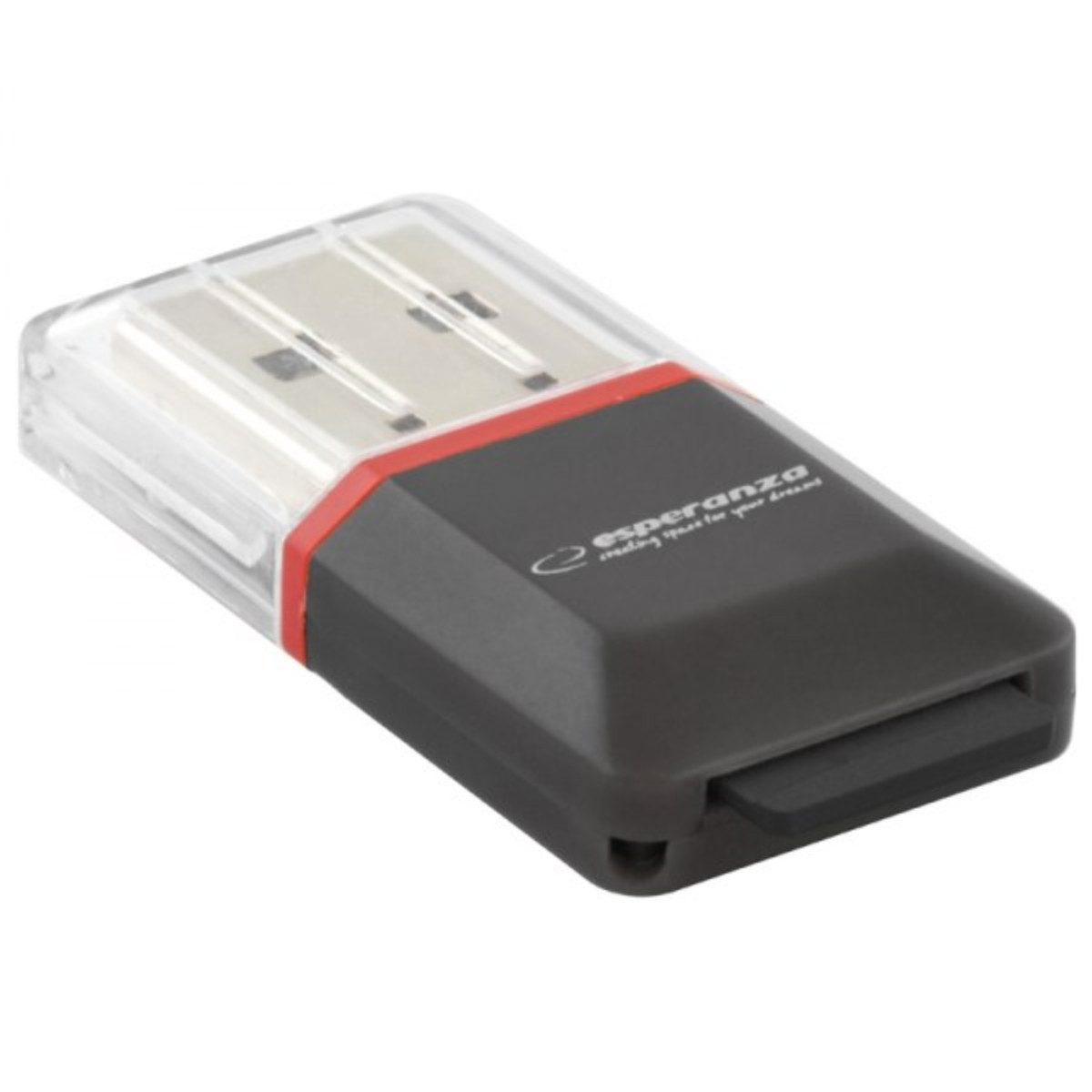 Esperanza Speicherkartenleser EA134K, USB 2.0 Kartenleser für microSD