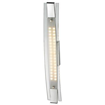 etc-shop LED Wandleuchte, LED-Leuchtmittel fest verbaut, Warmweiß, 4,8 Watt LED Wandlampe Leuchte Beleuchtung Chrom Acryl