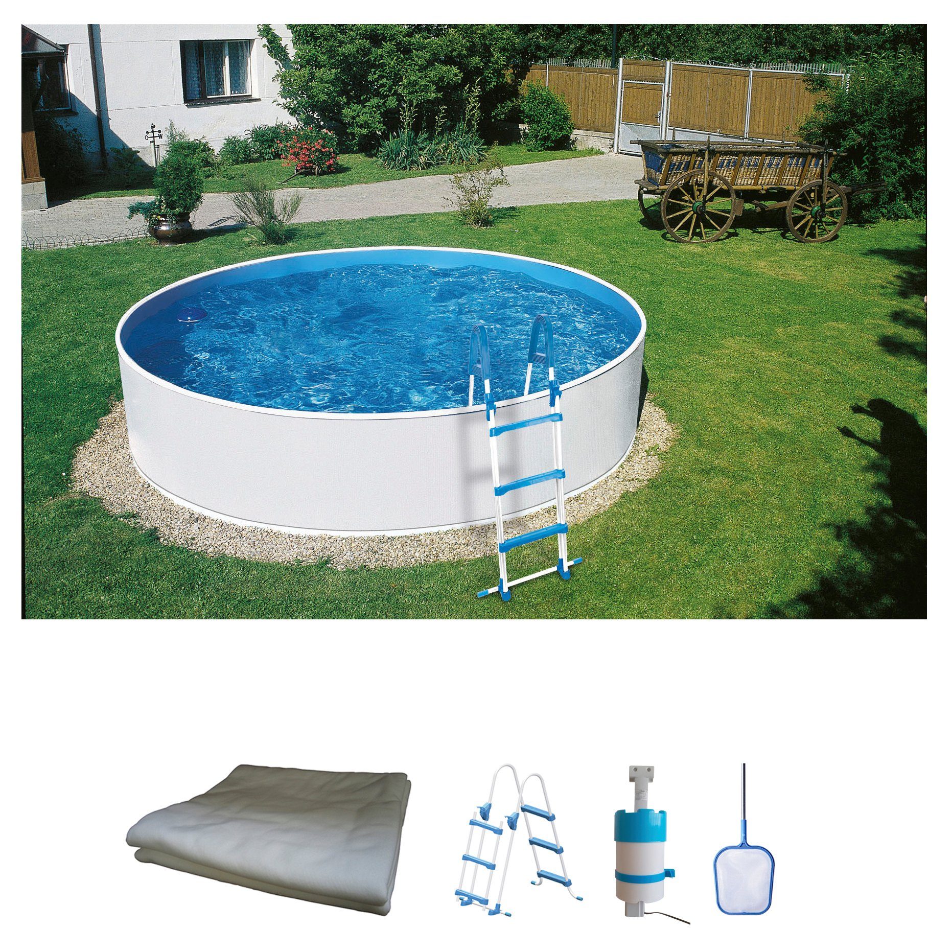 KONIFERA Rundpool »AQUAFUN« ØxH: 355x90 cm (Set, 5-tlg), in 2 Farben erhältlich