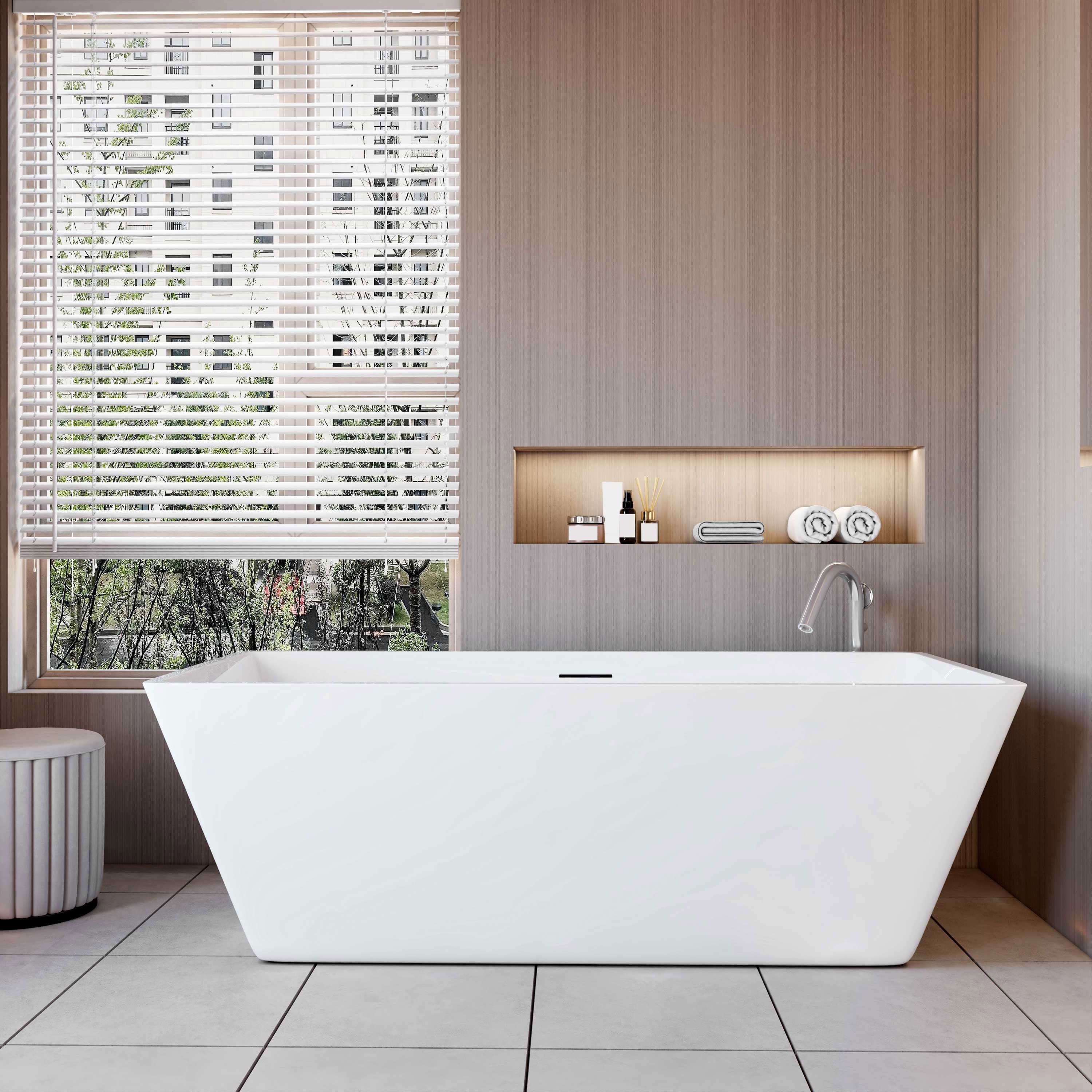 AICA Badewanne freistehende Badewanne Rechteckige Badewanne günstig online kaufen