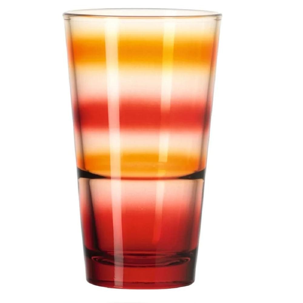 LEONARDO Cocktailglas Leonardo Trinkglas Becher Event Rot Orange (6er-Set)