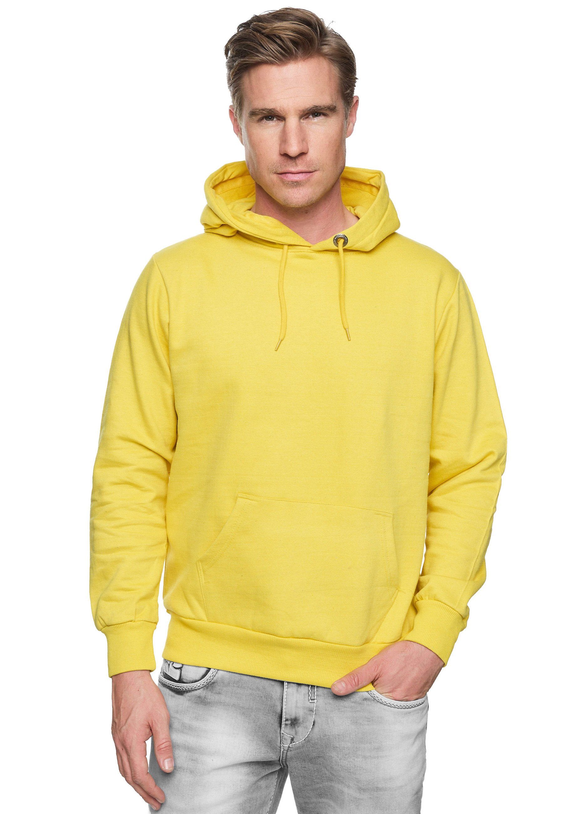 Rusty Neal Kapuzensweatshirt in bequemer Regular Fit-Passform gelb