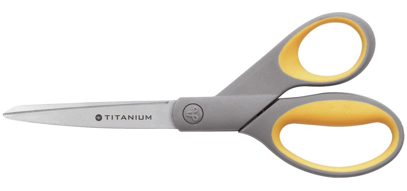 WESTCOTT Universalschere 00 Schere Titanium Super rostfrei abgerundet gerade asymmetrisch grau