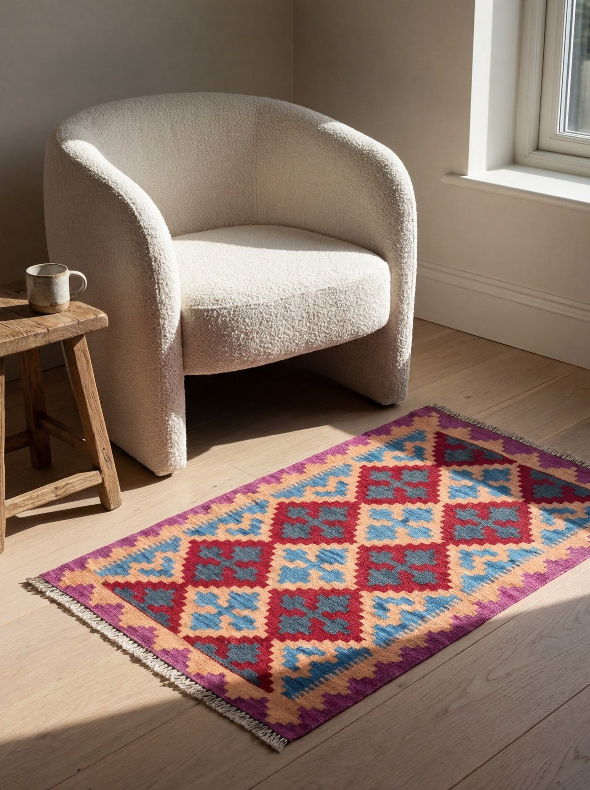 Looma Teppich Kelim Gashgai 103x64cm, rechteckig, Höhe: 5 mm, Gashgai, Schurwolle, Unikat