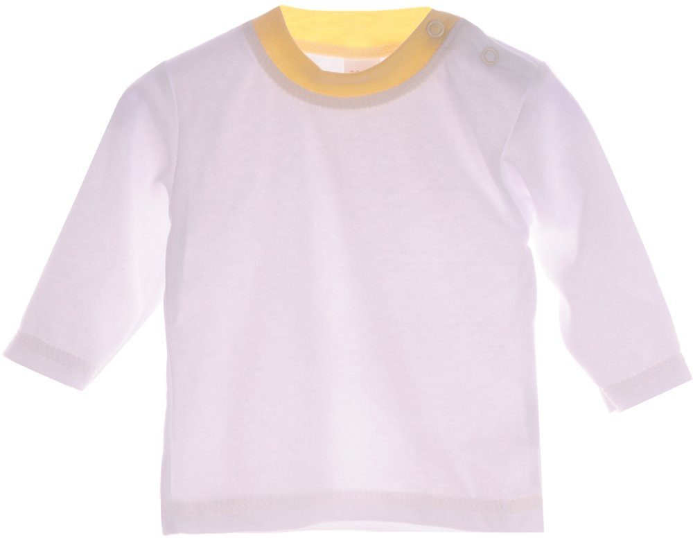 Weiß T-Shirt in Hemdchen T-Shirt La Langarmshirt 2er Baby Pack Erstlingsshirts Bortini