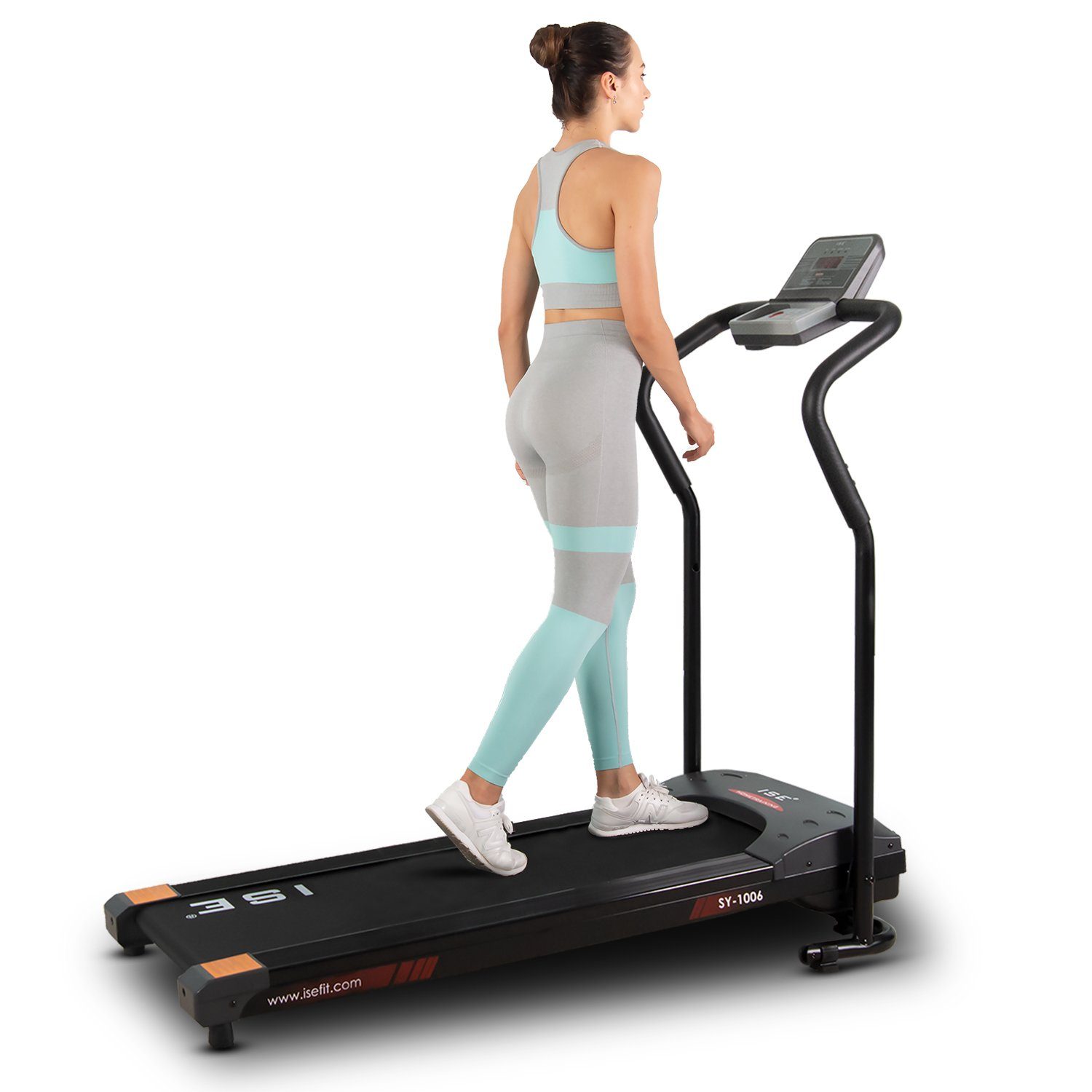 Laufband elektrisch LCD Display Fitnessgerät Heimtrainer Jogging Neigungswinkel 