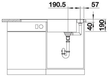 Blanco Granitspüle AXIA III XL 6 S-F, eckig, 50/99 cm, (1 St), inklusive gratis Esche-Compound-Brückenschneidebrett