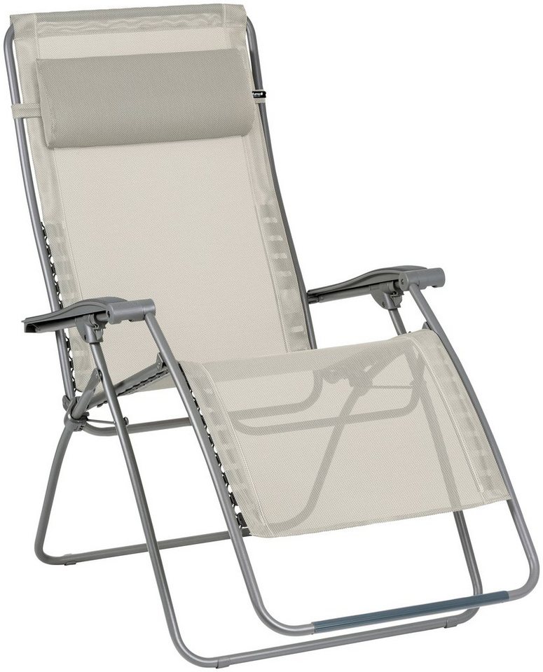Lafuma Gartensessel Relax Batyline XL, Relaxfunktion, inkl. Kopfkissen,  Hochwertiger und stufenlos verstellbarer XL Liegestuhl