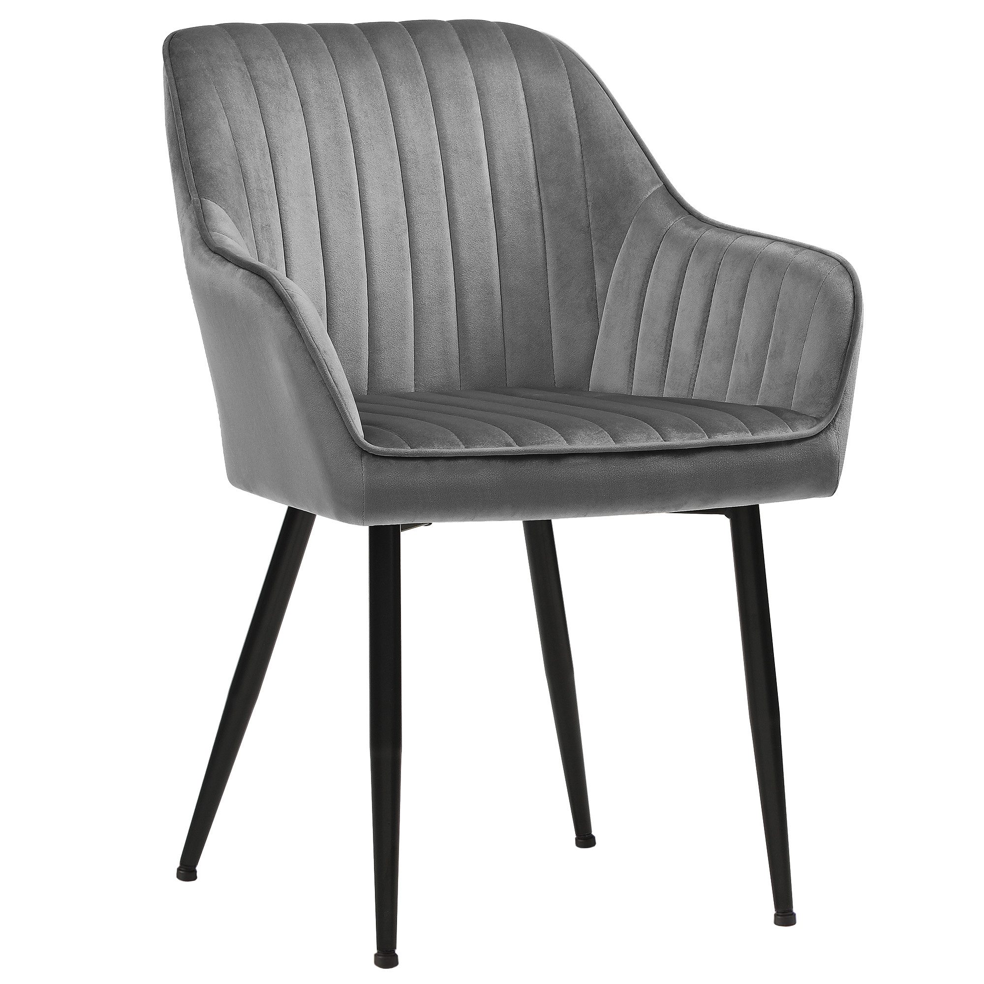 SONGMICS Esszimmerstuhl (1 St), Polsterstuhl mit Metallbeine, Samt, für Sch günstig online kaufen