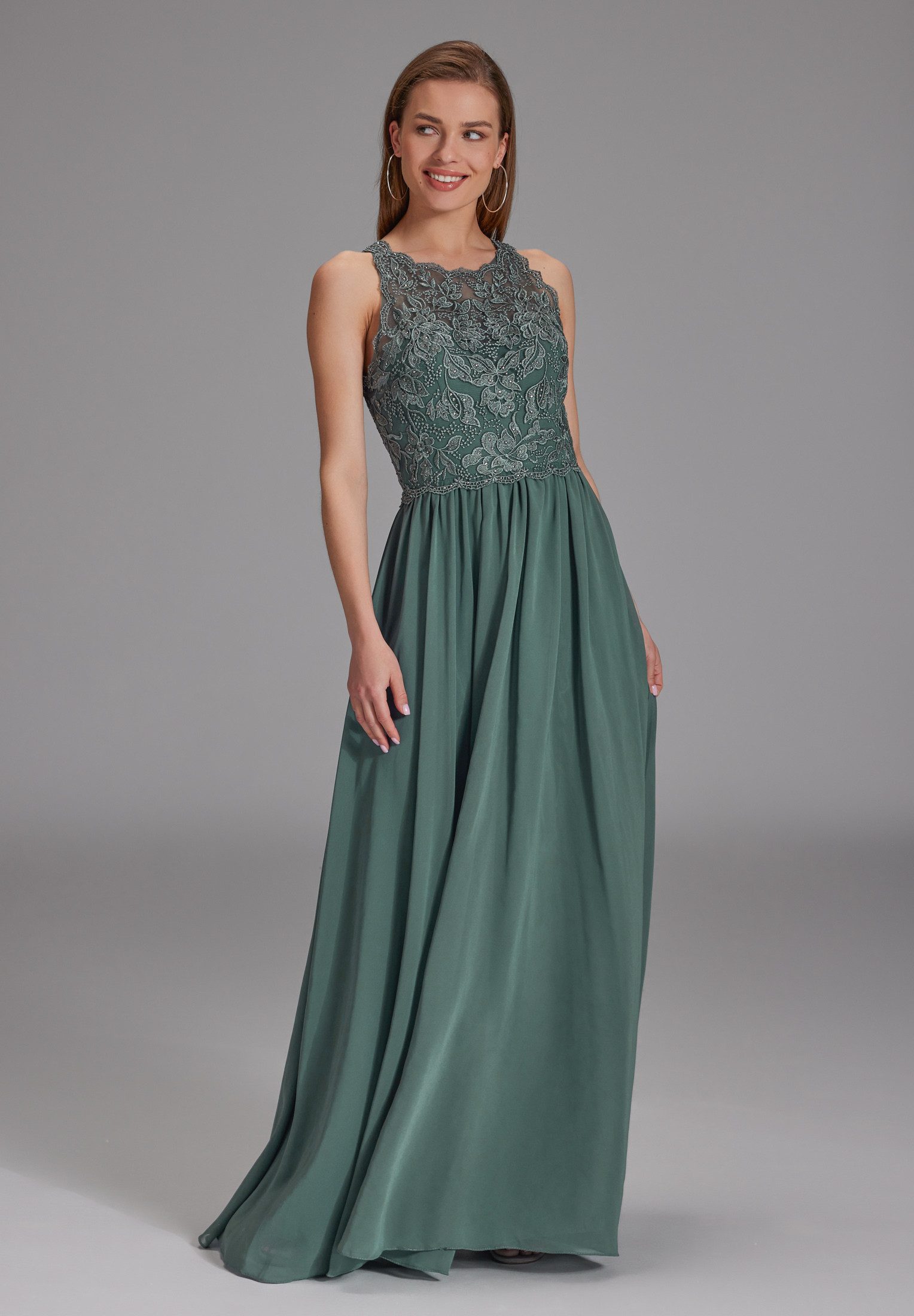 Hey Kyla Abendkleid - High-closed-Abendkleid mit floraler Spitze Taillierter Schnitt mit ausgestelltem Rockteil – Bild 5 von 5