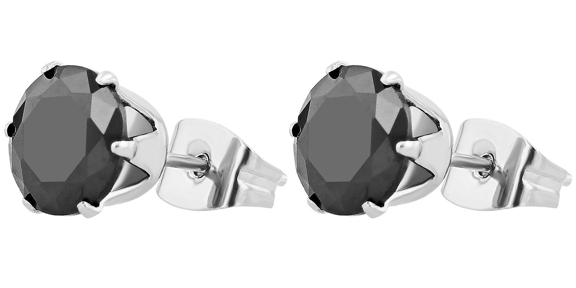 Paar Ohrhänger Ohrringe – Ohrstecker aus Edelstahl mit Zirkonia