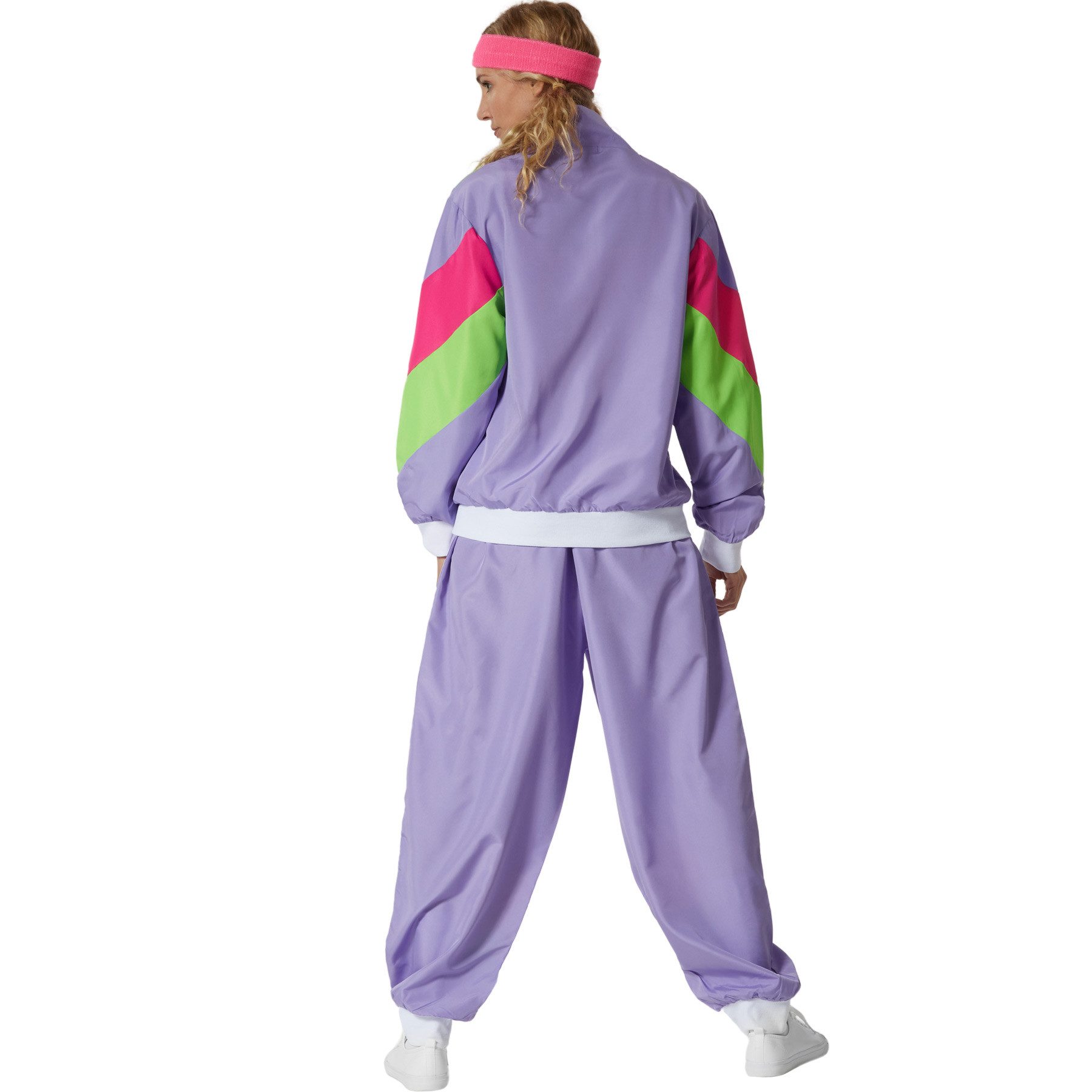 dressforfun Kostüm Damenkostüm, Bunte Jacke und Hose im klassischen Stil der 80er und 90er.