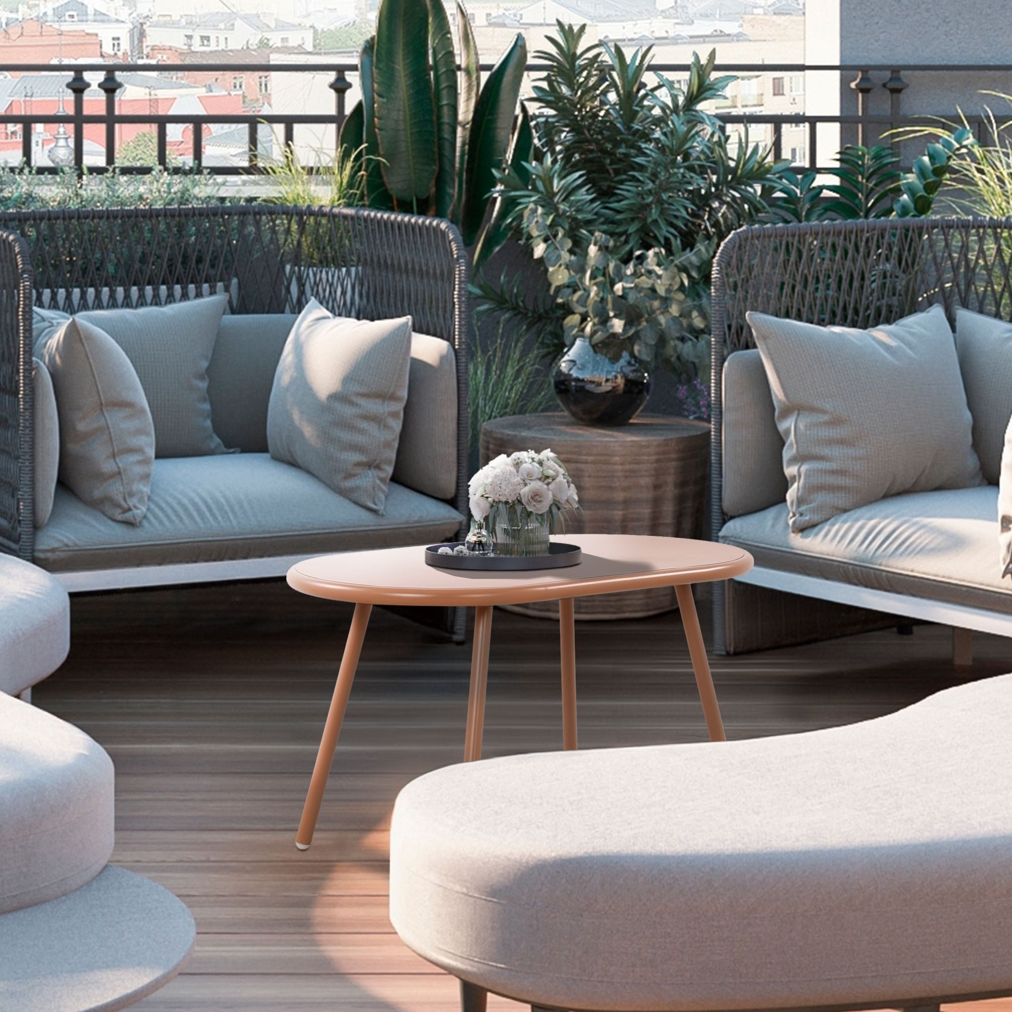 CLP Couchtisch Velva, Loungetisch wetterbeständig und UV-beständig