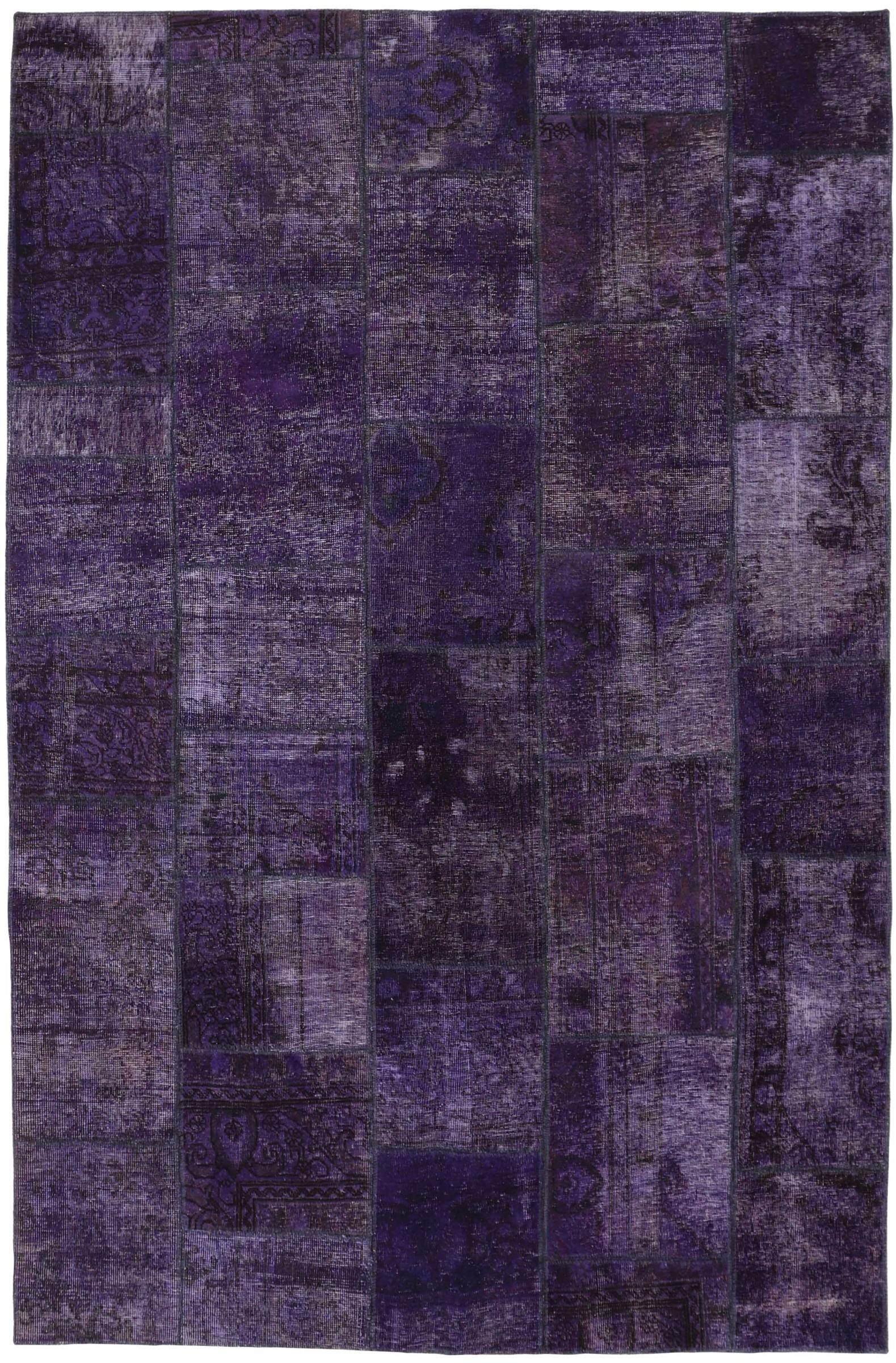 Nain Trading Orientteppich Patchwork 198x303 Handgeknüpfter Moderner Orientteppich, rechteckig, Höhe: 8 mm