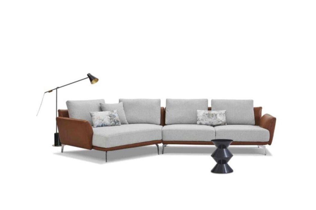 JVmoebel Ecksofa Ecksofa Wohnlandschaft Sofa Couch L Form Polster Couch, Made in Europe Braun