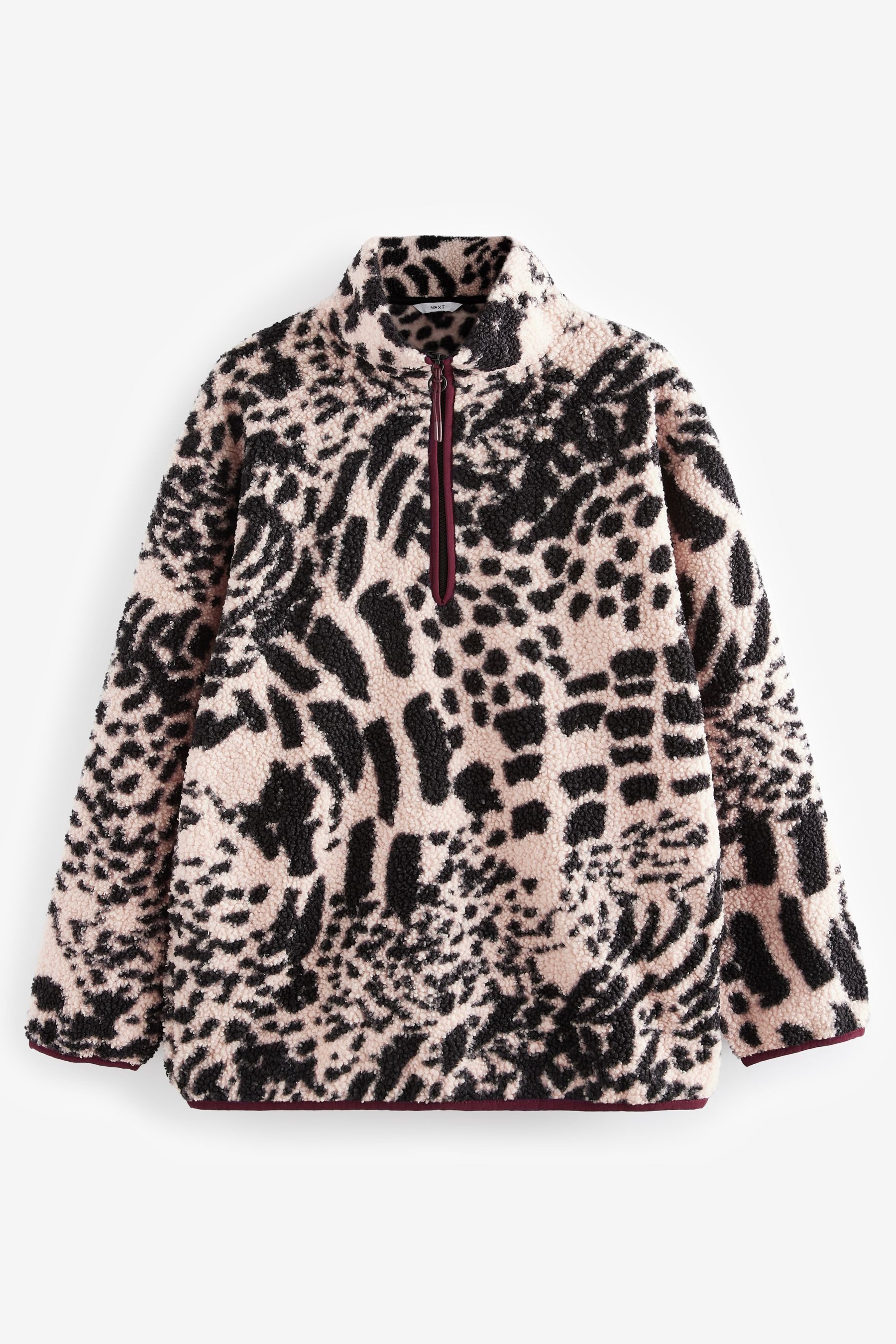 Next Fleecepullover Langes Teddy-Fleeceoberteil mit 1/4-Reißverschluss günstig online kaufen