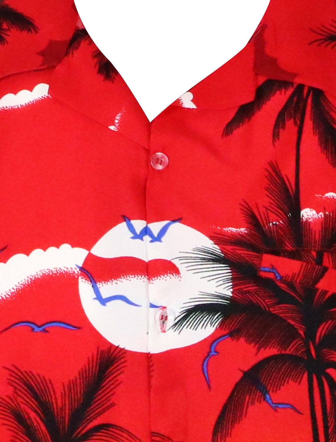 King Kameha Hawaiihemd Beach, Herren, Übergrößen 7XL-12XL, Kurzarm, Front-Tasche