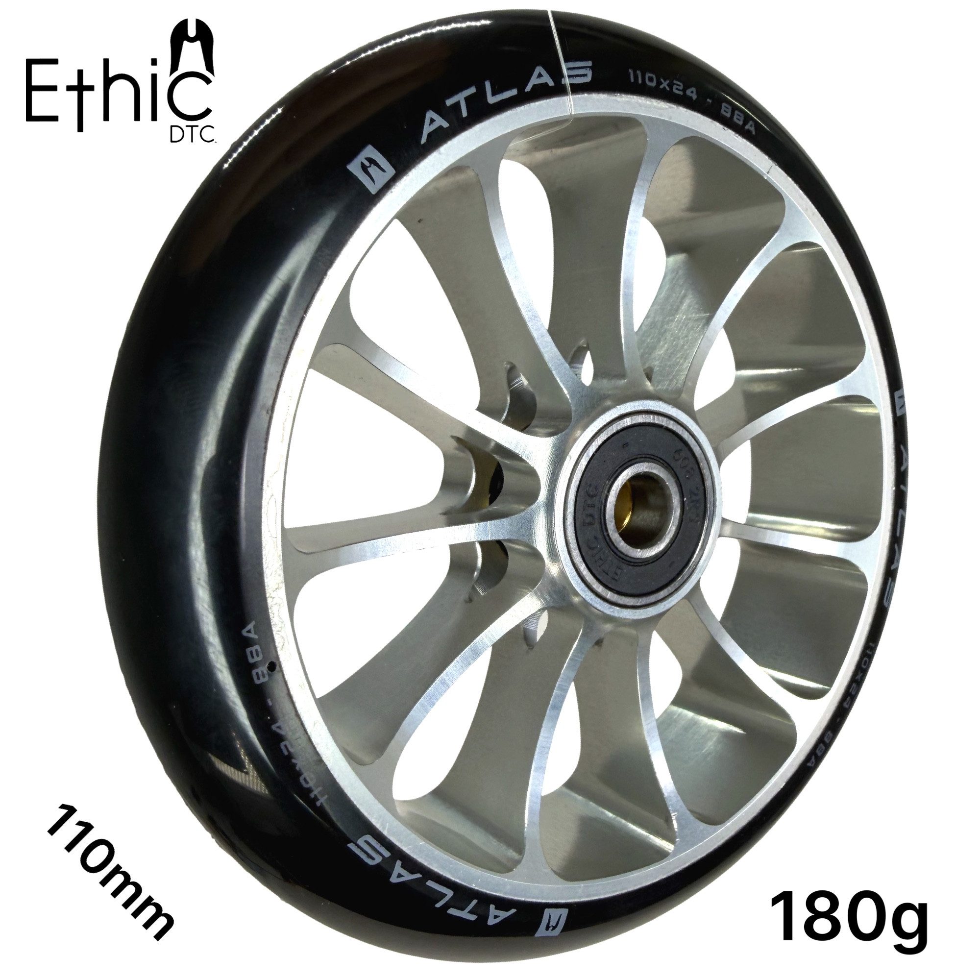 Ethic DTC Stuntscooter Ethic DTC Atlas Stunt-Scooter Rolle 180gr 110mm Raw