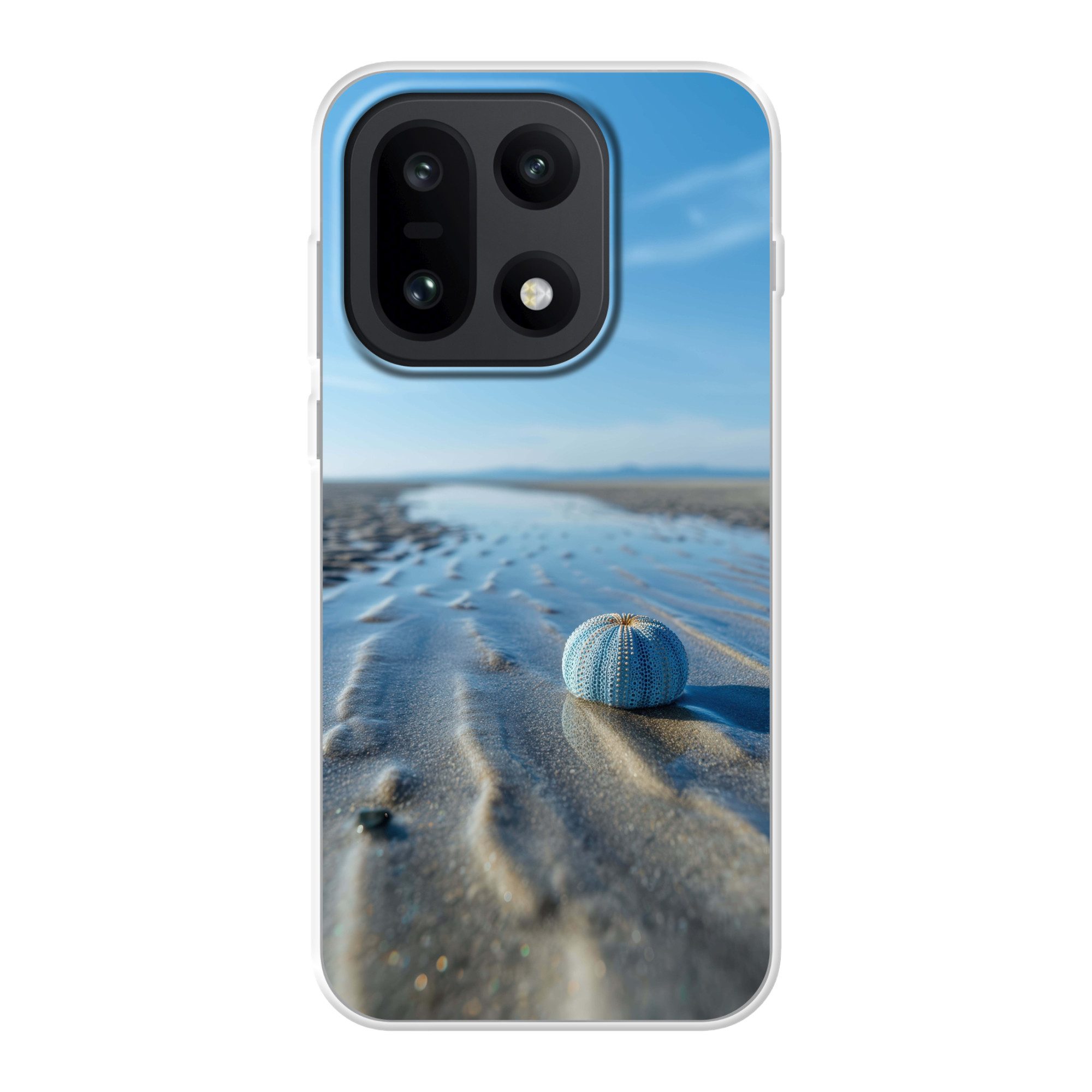 MuchoWow Handyhülle für OnePlus 15 Strand - Schild - Wasser - Blau, Phone Case, Silikon, Schutzhülle Dünn