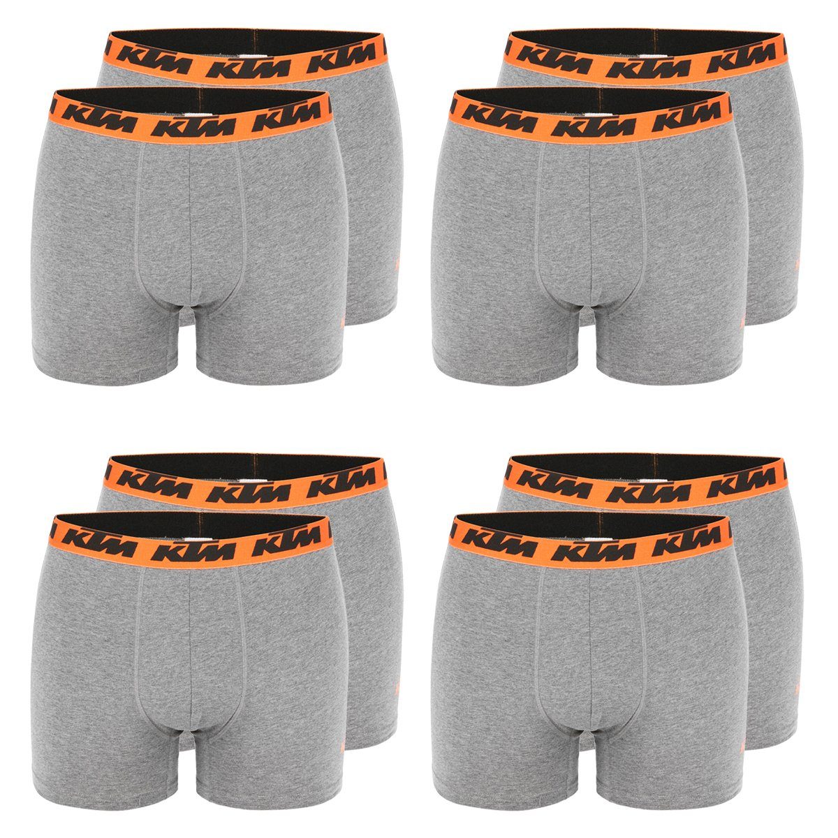 Boxershorts 8-St., Man (Set, Cotton Grey2 Pack Boxer 8er-Pack) 8er KTM Dark