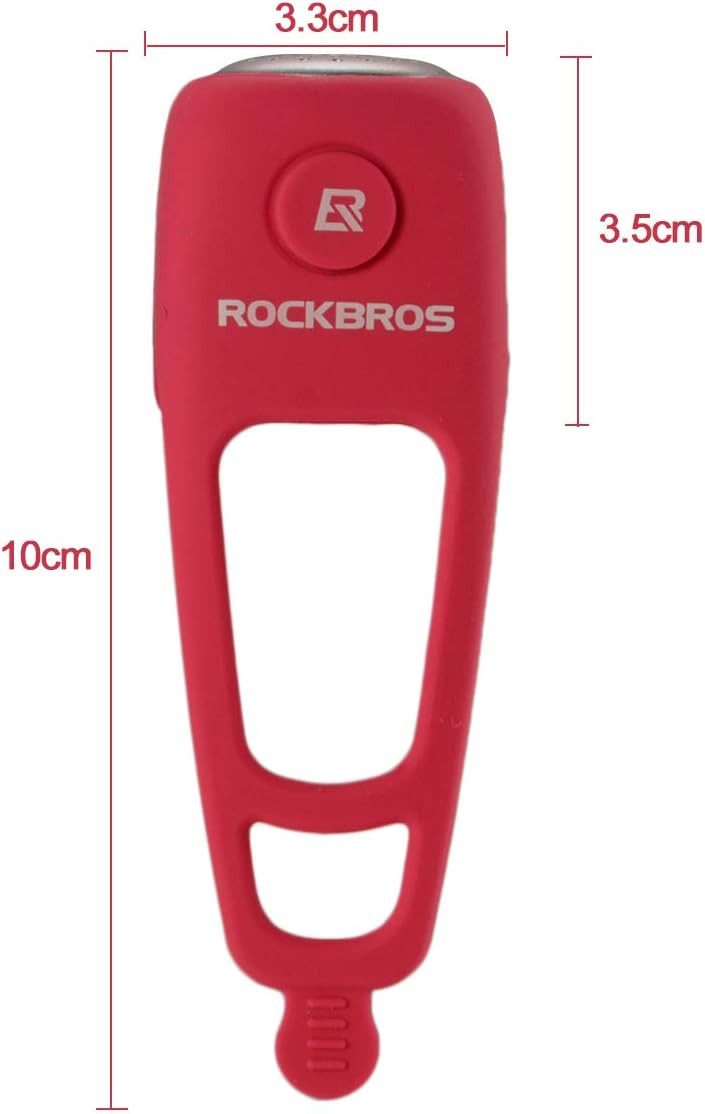 ROCKBROS Fahrradklingel Elektronisch E-Klingel Miniklingel Glocke, IPX4 Wasserdicht aus Elastischem Silikon