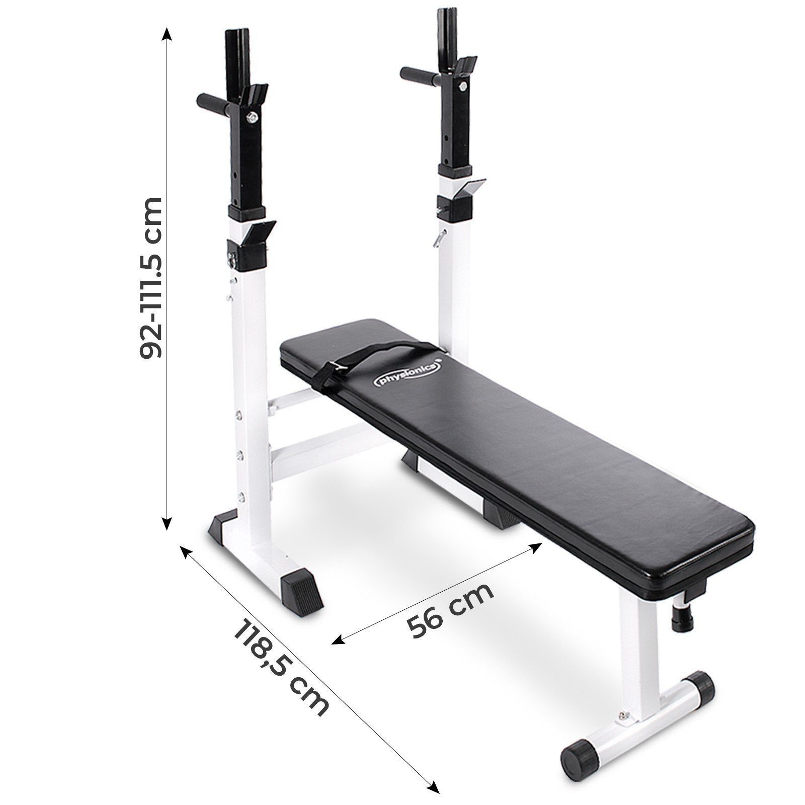 Physionics Hantelbank Hantelbank mit Ablage Klappbar Schrägbank Flachbank Trainingsbank, (1-tlg)