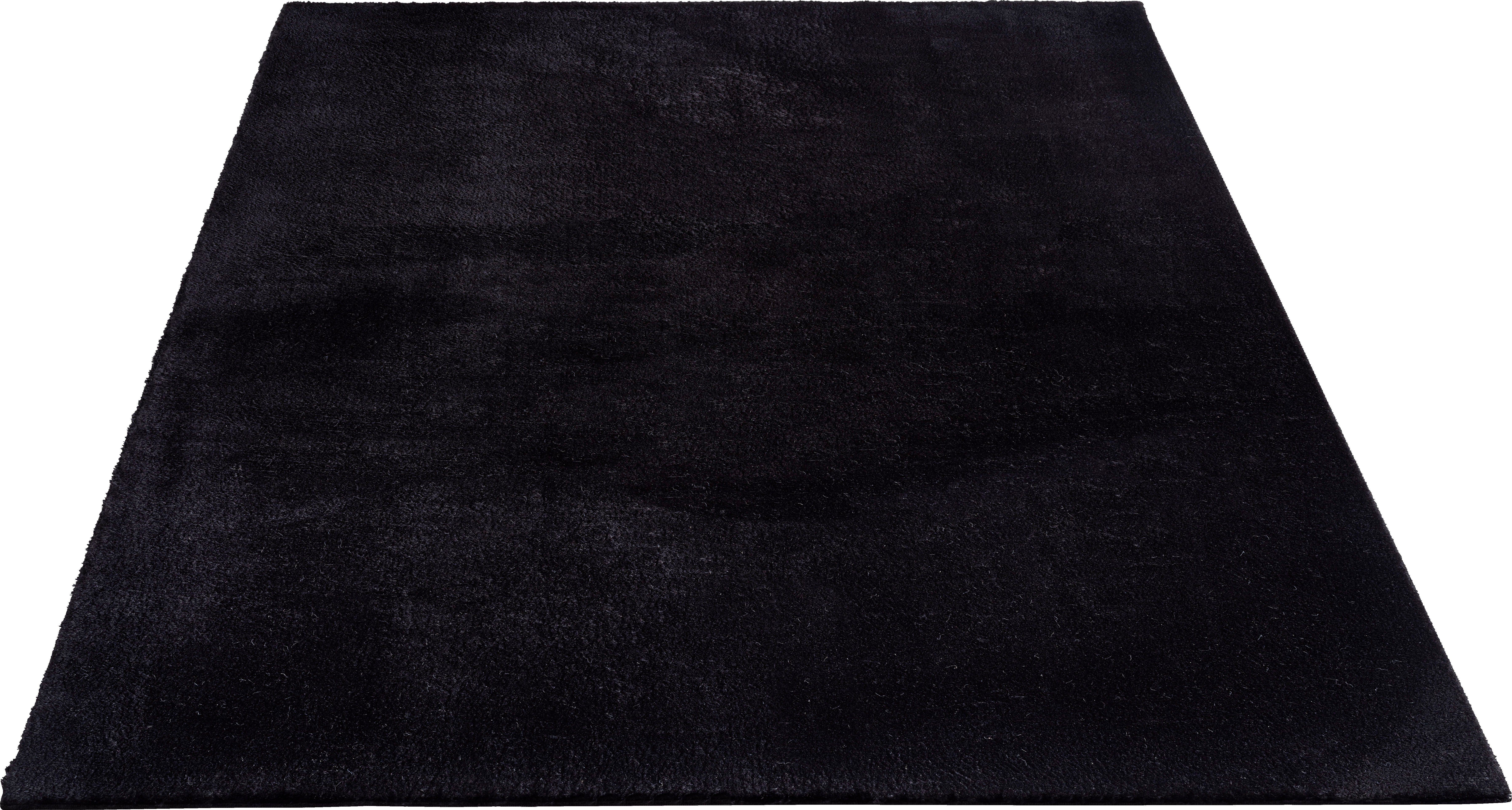 Teppich Loft 37, Kunstfellteppich, merinos, rechteckig, Höhe: 19 mm, weich und kuschelig, Fell Haptik, Anti-Rutsch-Unterseite, waschbar schwarz