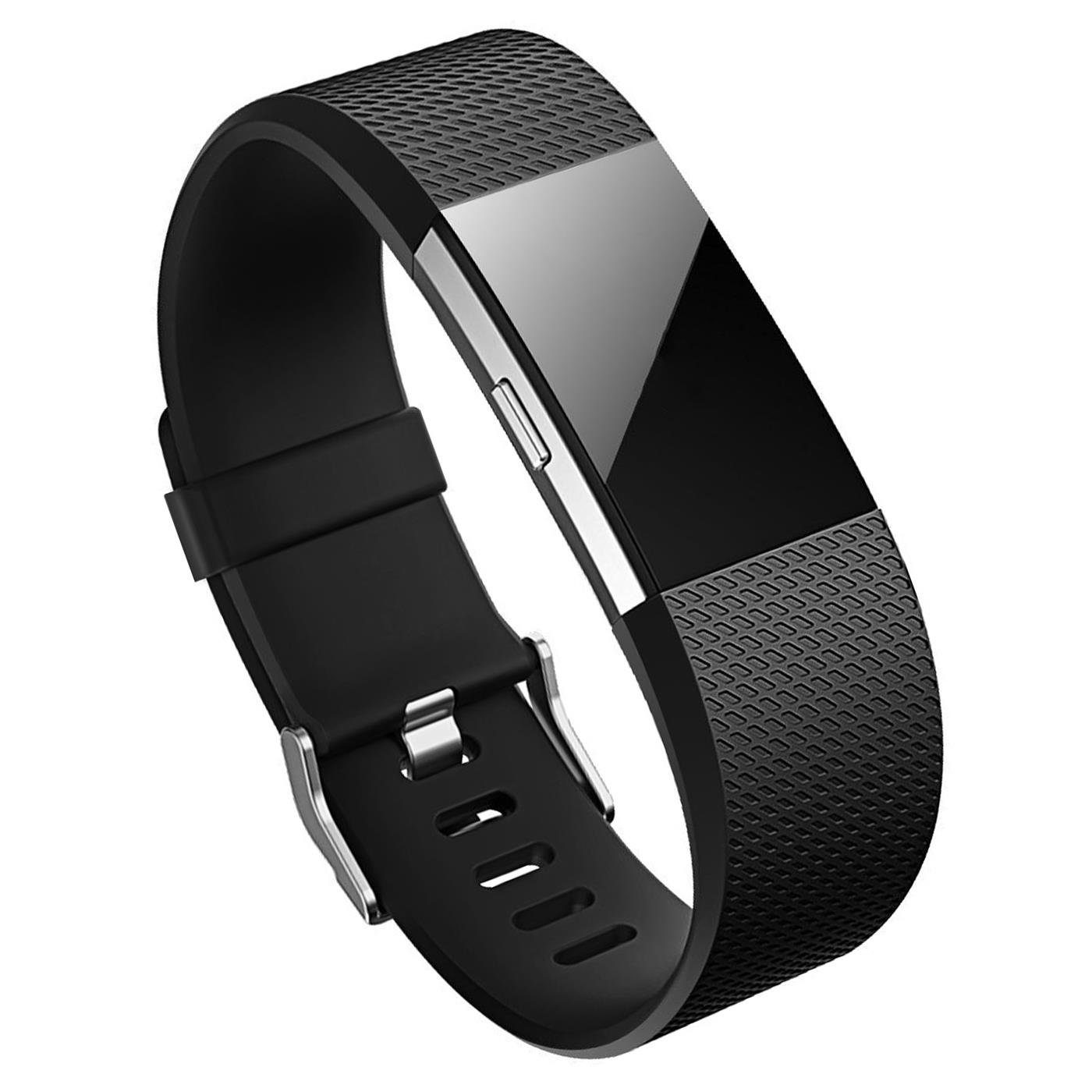 CoolGadget Smartwatch-Armband Fitnessarmband aus TPU / Silikon, für Fitbit  Charge 2 Sport Uhrenarmband Fitness Band Unisex Größe L