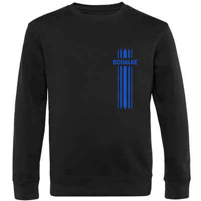 multifanshop Sweatshirt Schalke - Streifen - Pullover