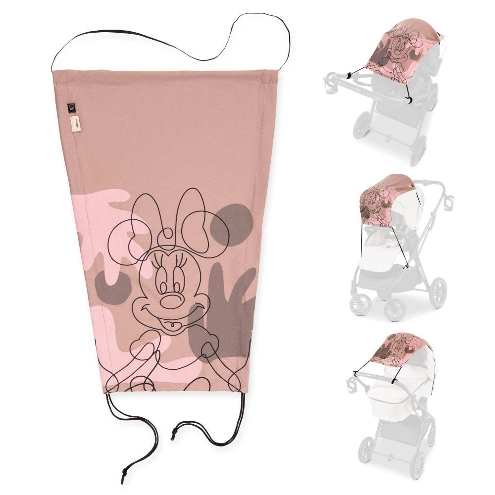 Hauck Sonnensegel Sunshade, Minnie Mouse Rose, für Kinderwagen oder  Babywanne