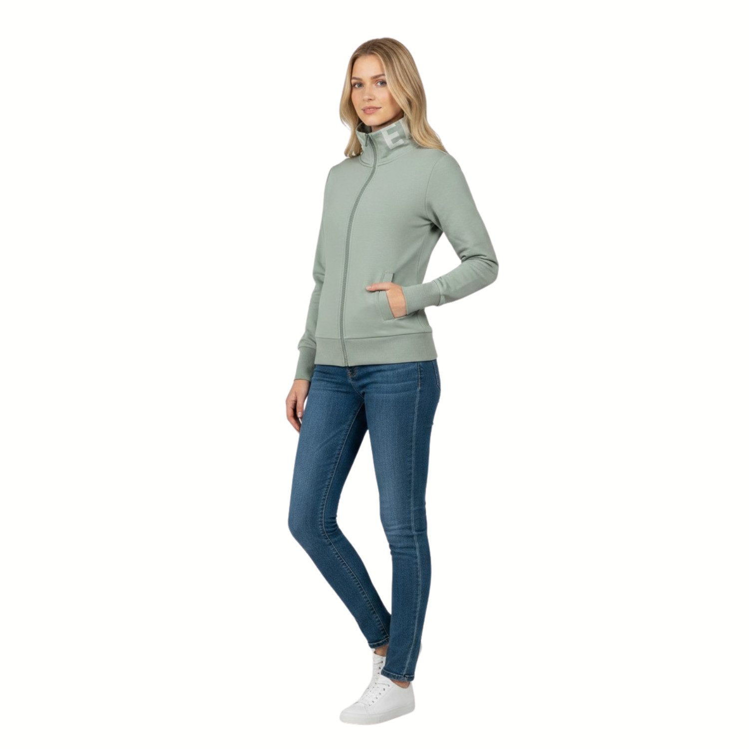 Elbsand Sweatjacke Elbsand, Alvis Sweatjacke mit stylischem Kragen hoher Kragen