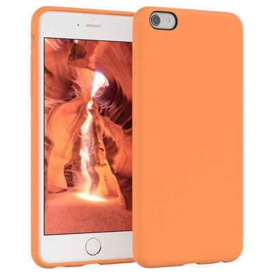 EAZY CASE Handyhülle Premium Silikon Case für Apple iPhone 6 / 6S 4,7 Zoll, Case stoßfest Smart Slimcover mit Displayschutz Back Cover Etui Orange