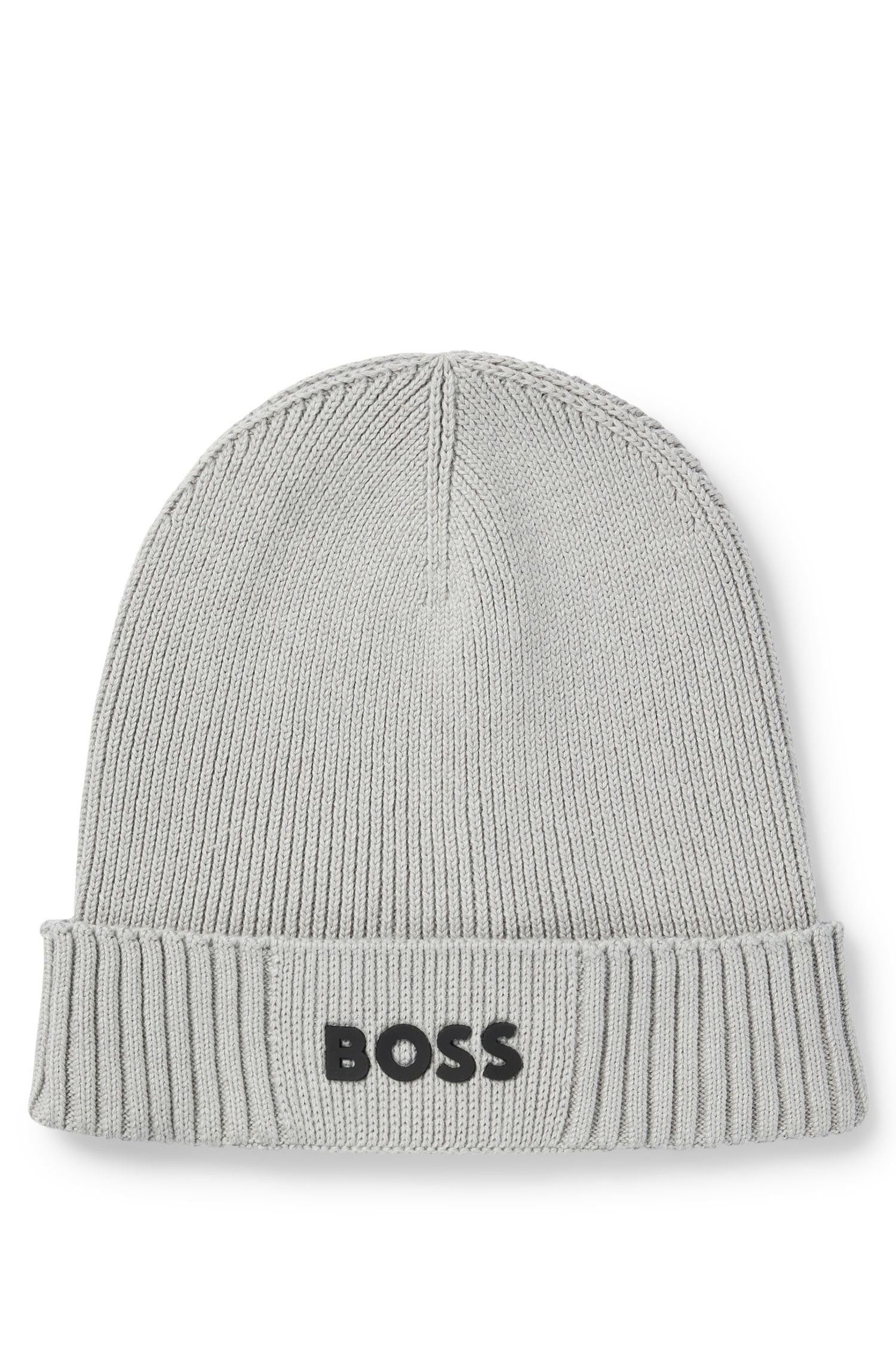 BOSS GREEN Beanie Asic_Beanie-X mit Labelbesatz am vorderen Abschluss,  Vielseitig kombinierbar durch unifarbenes Design