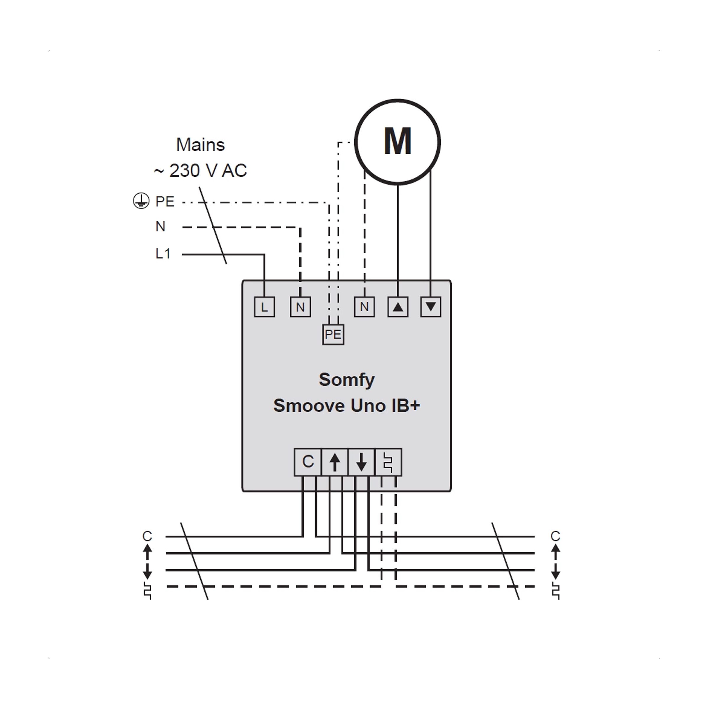 Somfy Somfy Smoove UNO IB+ Pure Shine Steuerung Rollläden Markisen Smarter Lichtschalter