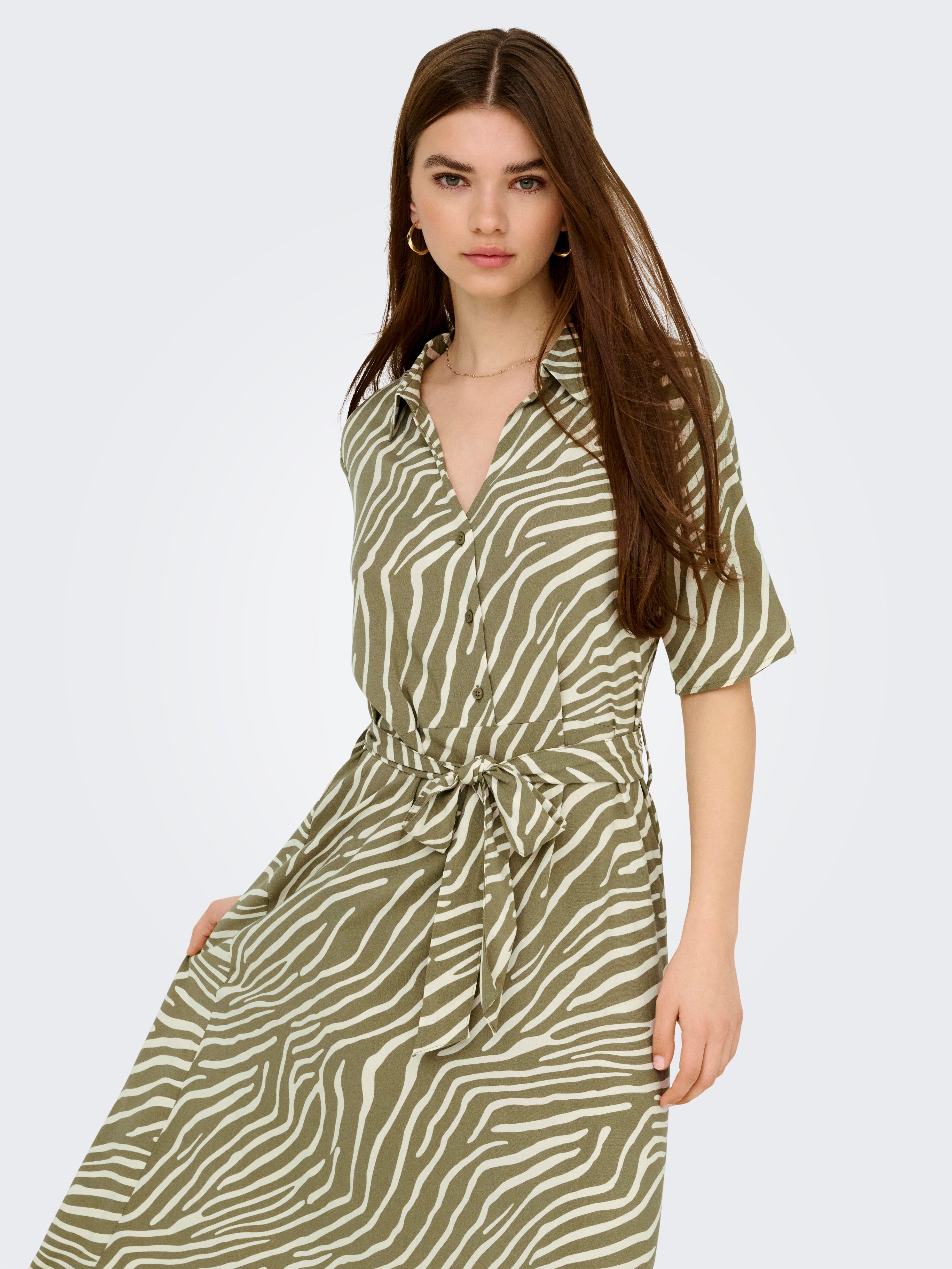 JDY Hemdblusenkleid JDYSTARSEZEN LIFE 2/4 MIDIDRESS WVN NOOS Sommerkleid