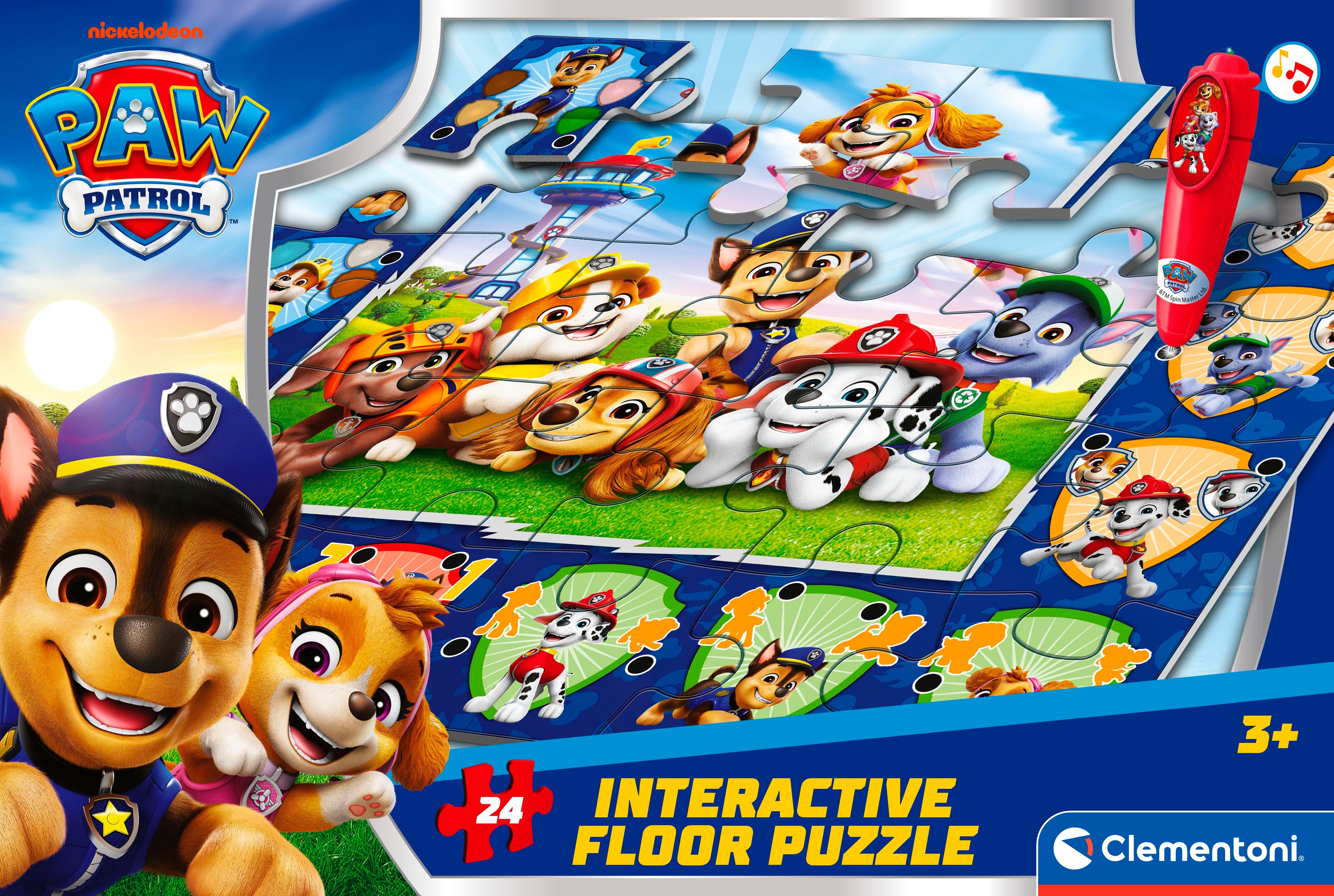 Clementoni® Puzzle Quiz-Bodenpuzzle - Paw Patrol, 24 Puzzleteile, Made in Europe