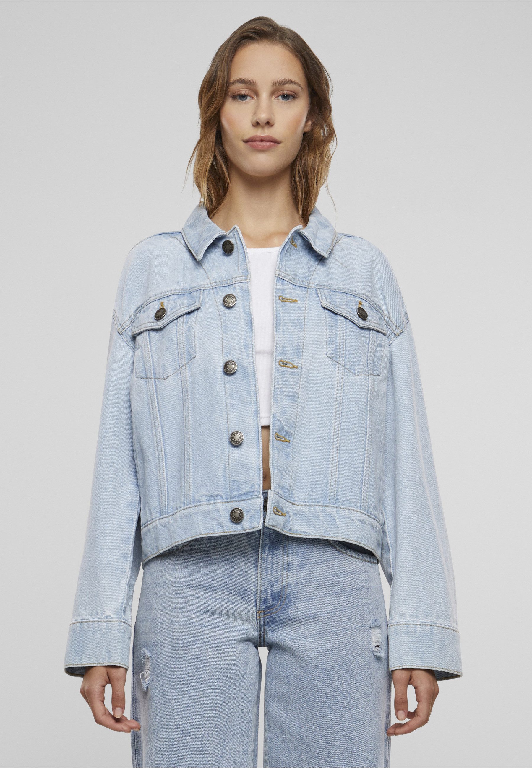 URBAN CLASSICS Jeansjacke Urban Classics Ladies 80‘s Oversized Denim Jacket (1-St)