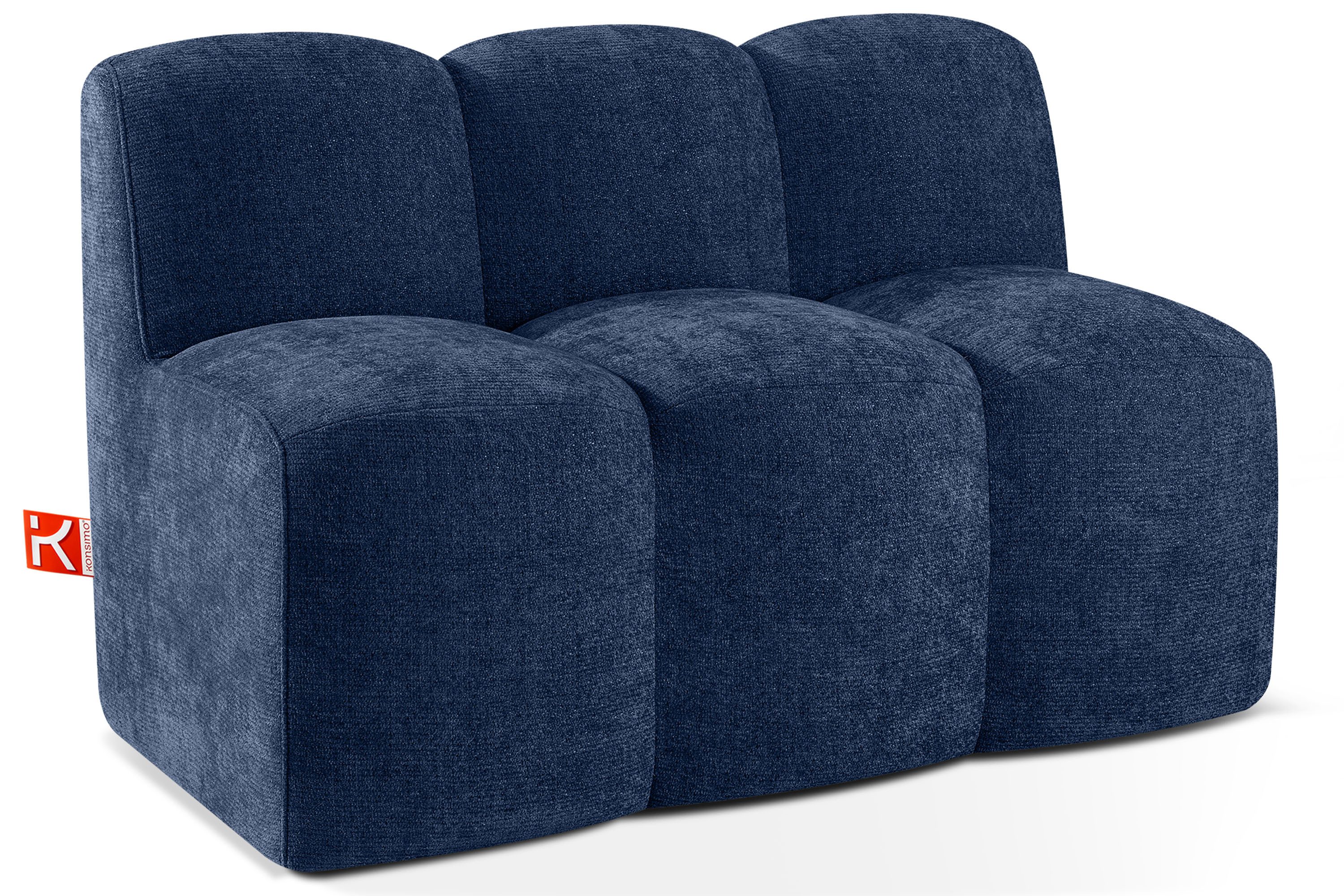 KONSIMO® Sofa BRESCO Einzelsofa, Küchenbank, Polsterbank, hergestellt in der EU, Breite: 120 cm, Küchensofa, Sitzbank, Chenille-Stoff, 3 Breiten zur Auswahl