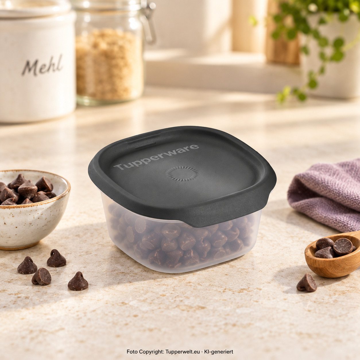 TUPPERWARE Tupperware One Touch Fresh® 220 ml mit anthrazit Deckel, Bonboniere, Schüttdose