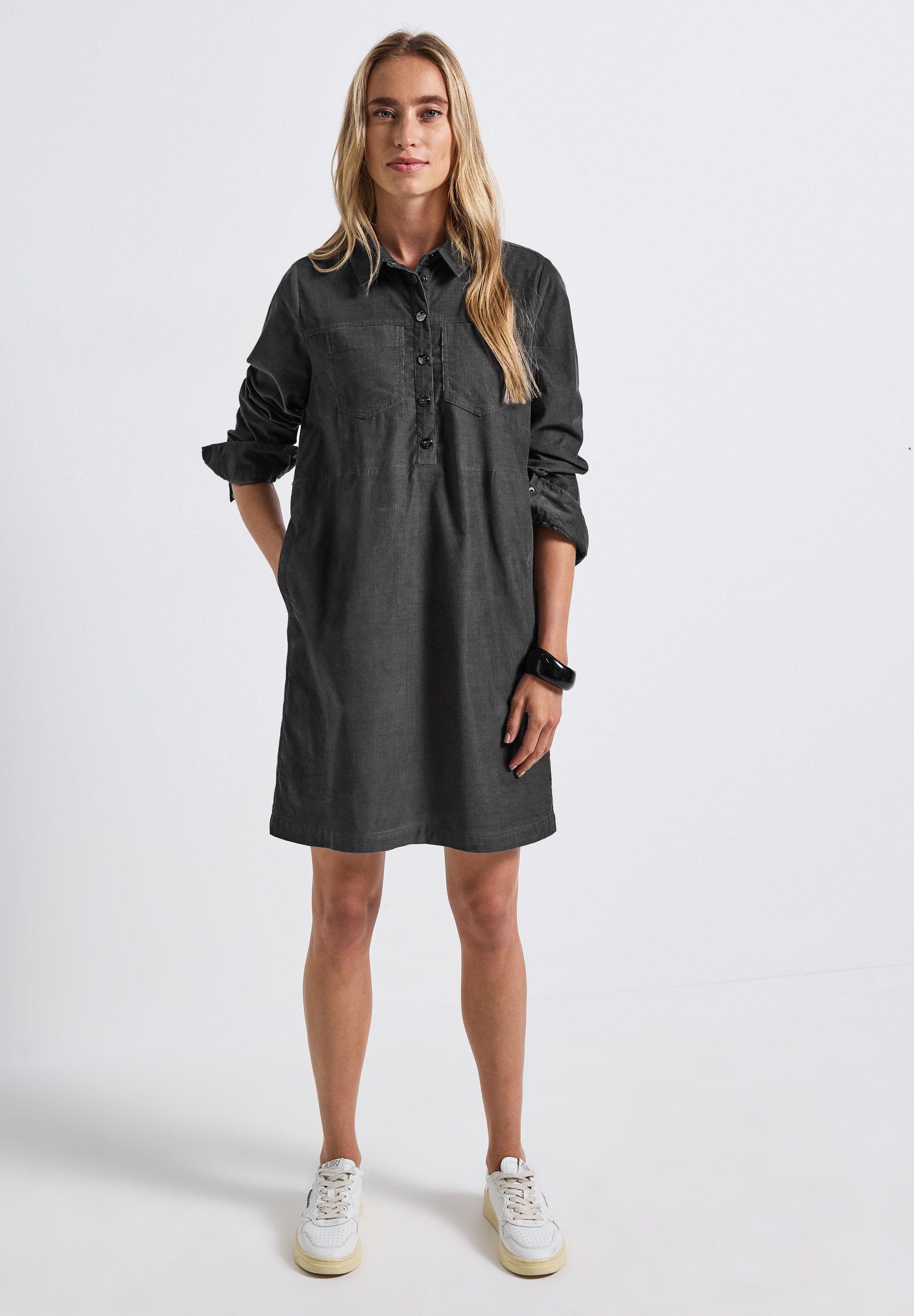STREET ONE Blusenkleid aus 100% Baumwolle