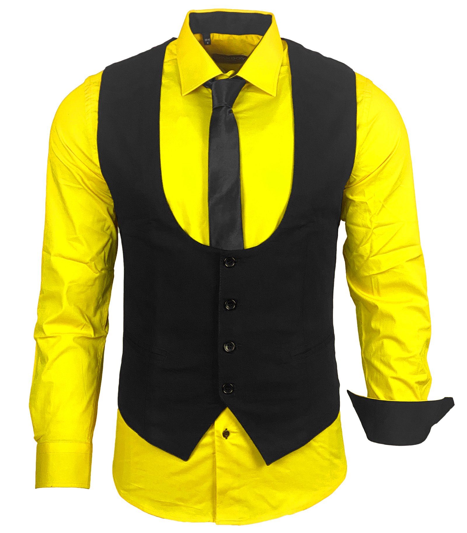 Baxboy Langarmhemd Baxboy Hemd/Weste/Krawatte Set Business günstig online kaufen