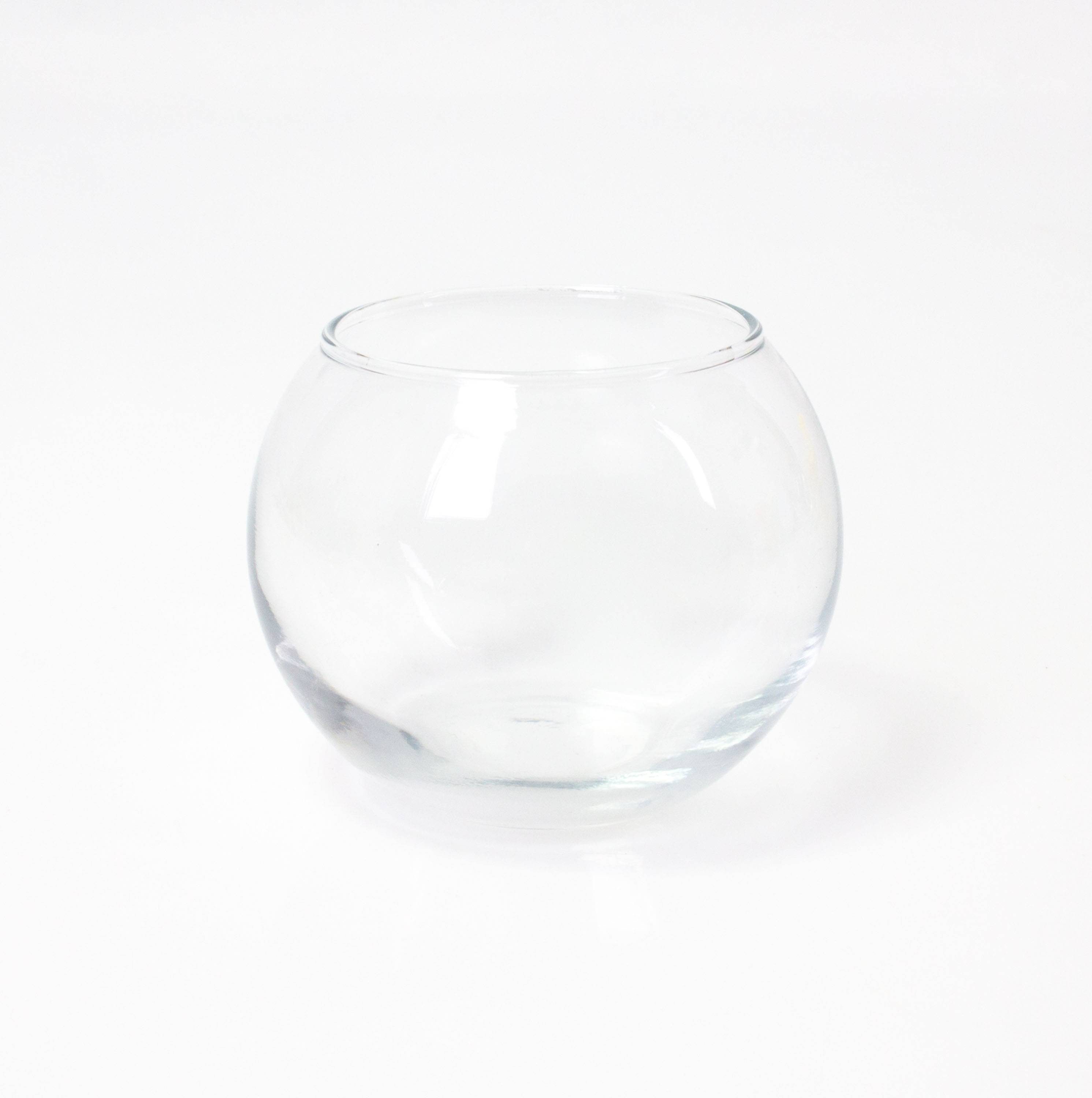 INNA-Glas Kerzenhalter Kugelvase - Dekoglas TOBI, klar, 8cm, Ø 9,5cm - Kerzen Glas