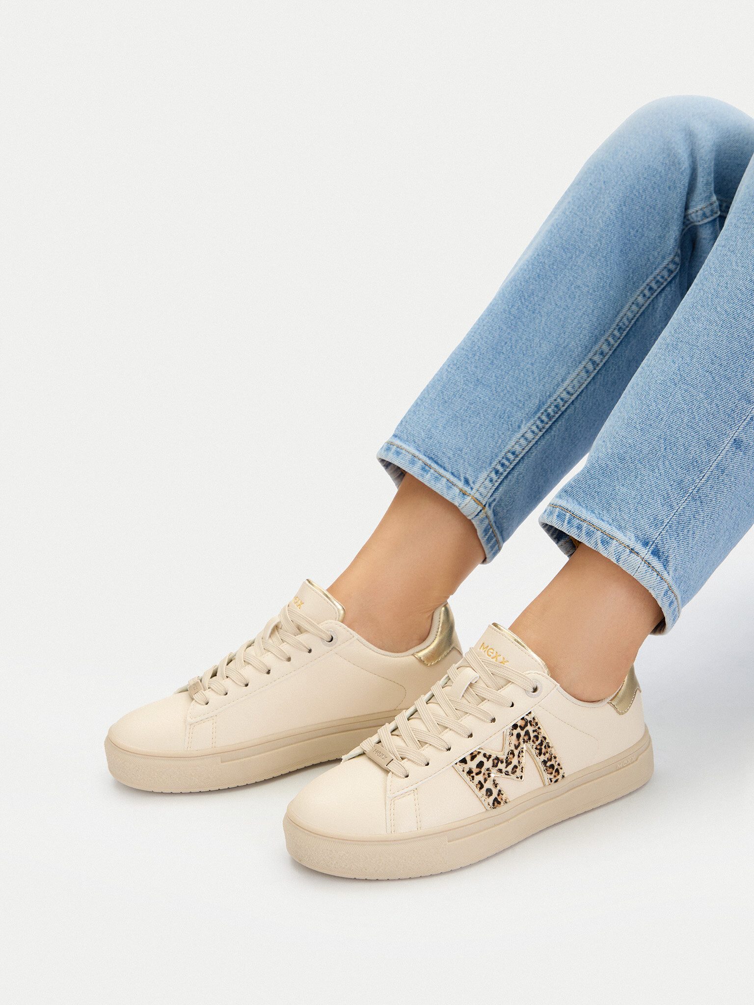 Mexx Mexx Damenschuhe Beige MEXX-EO-MI001010861W Beige Gold Sneaker
