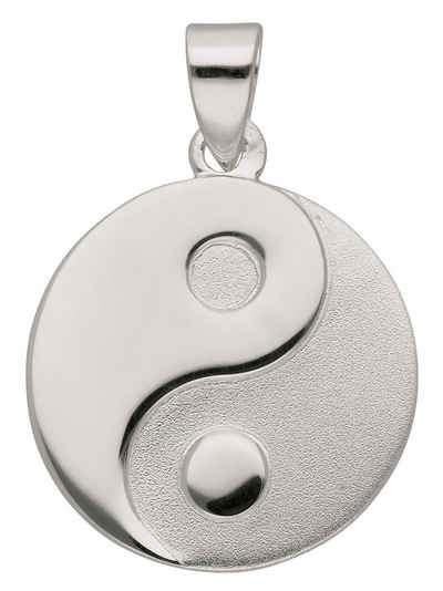 Adelia´s Кулони 925 Silber Anhänger Ying Yang Ø 15,8 mm, Silberschmuck für Damen